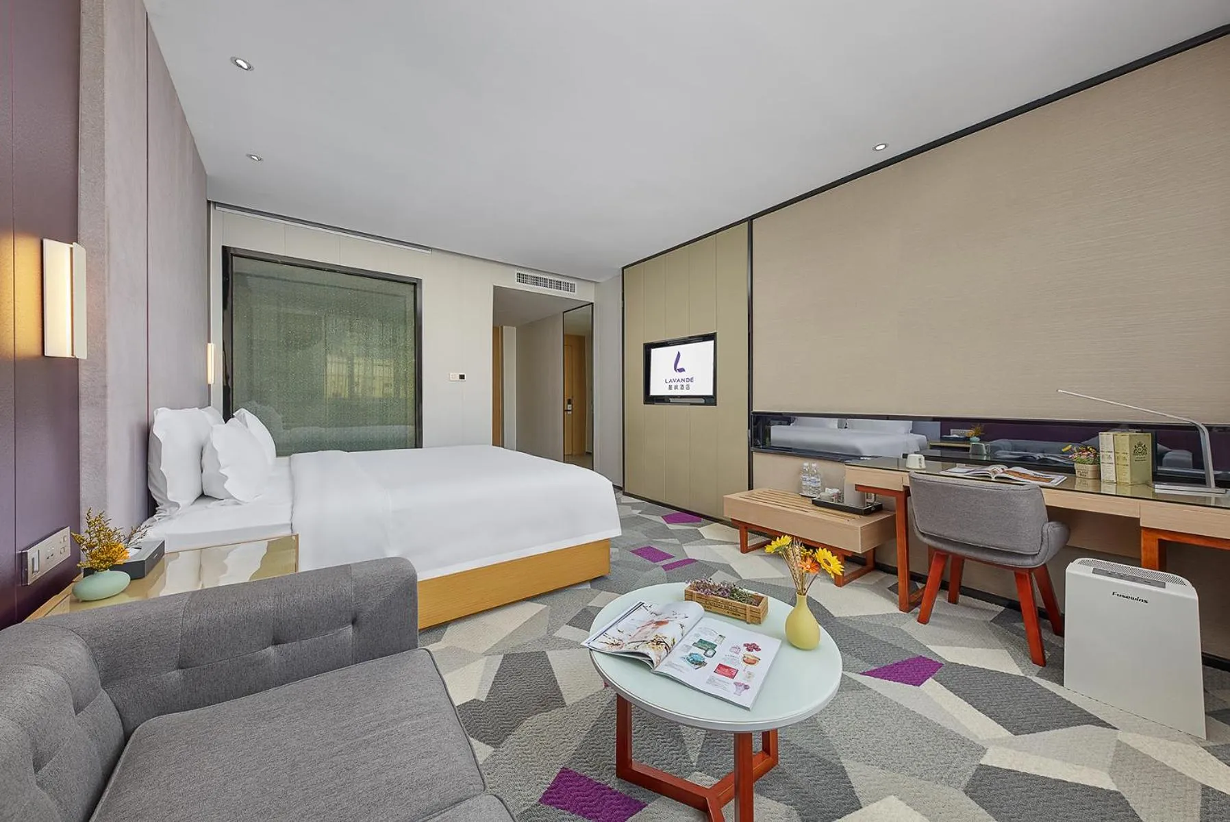 Bed in Lavande International Hotel Guangzhou Baiyun International Airport Branch - Free Shuttle Bus to Guangzhou Baiyun International Airport