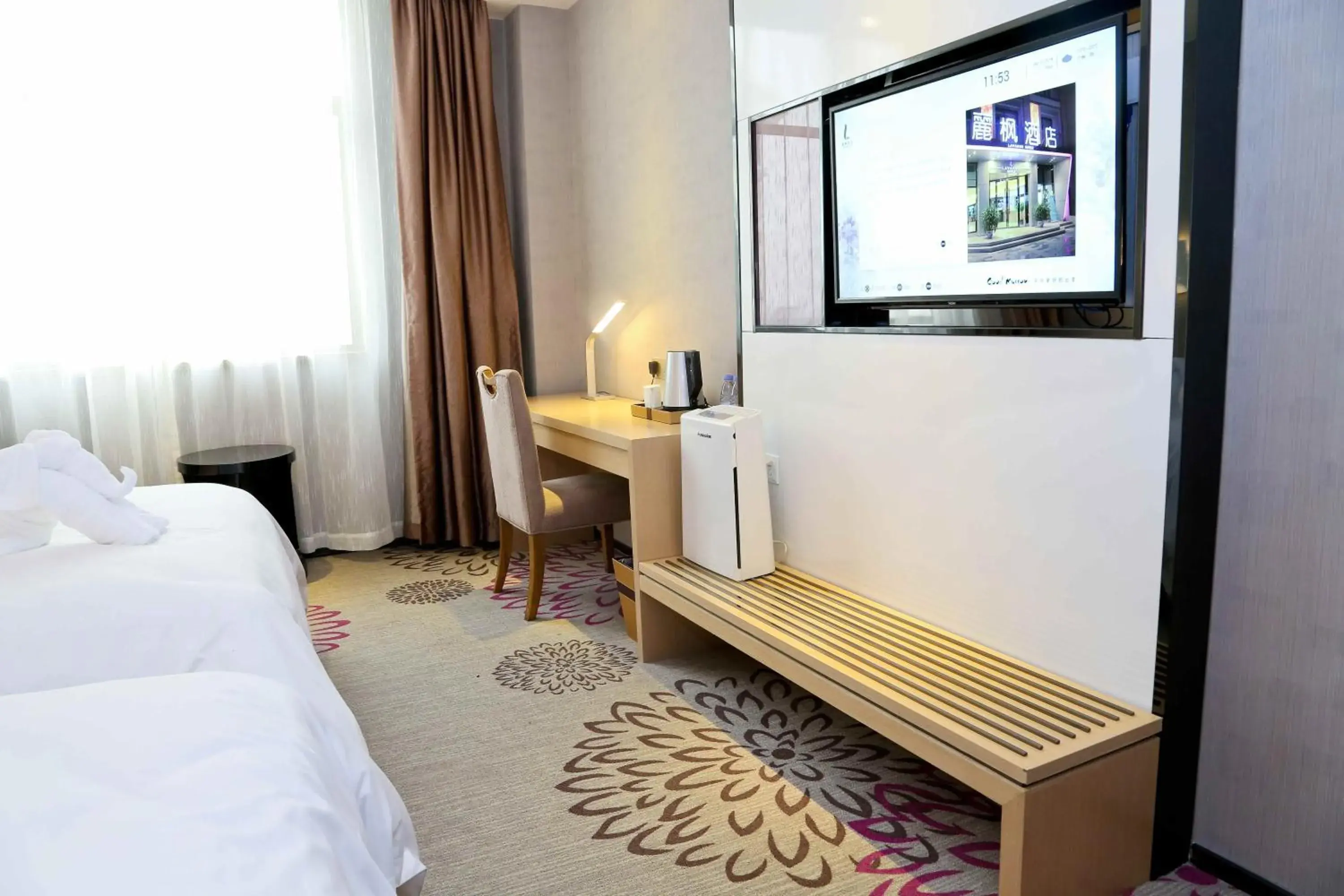 Decorative detail, Bed in Lavande Hotel Baiyun International Airport Branch Decorative detail, Bed in Lavande Hotel Baiyun International Airport Branch