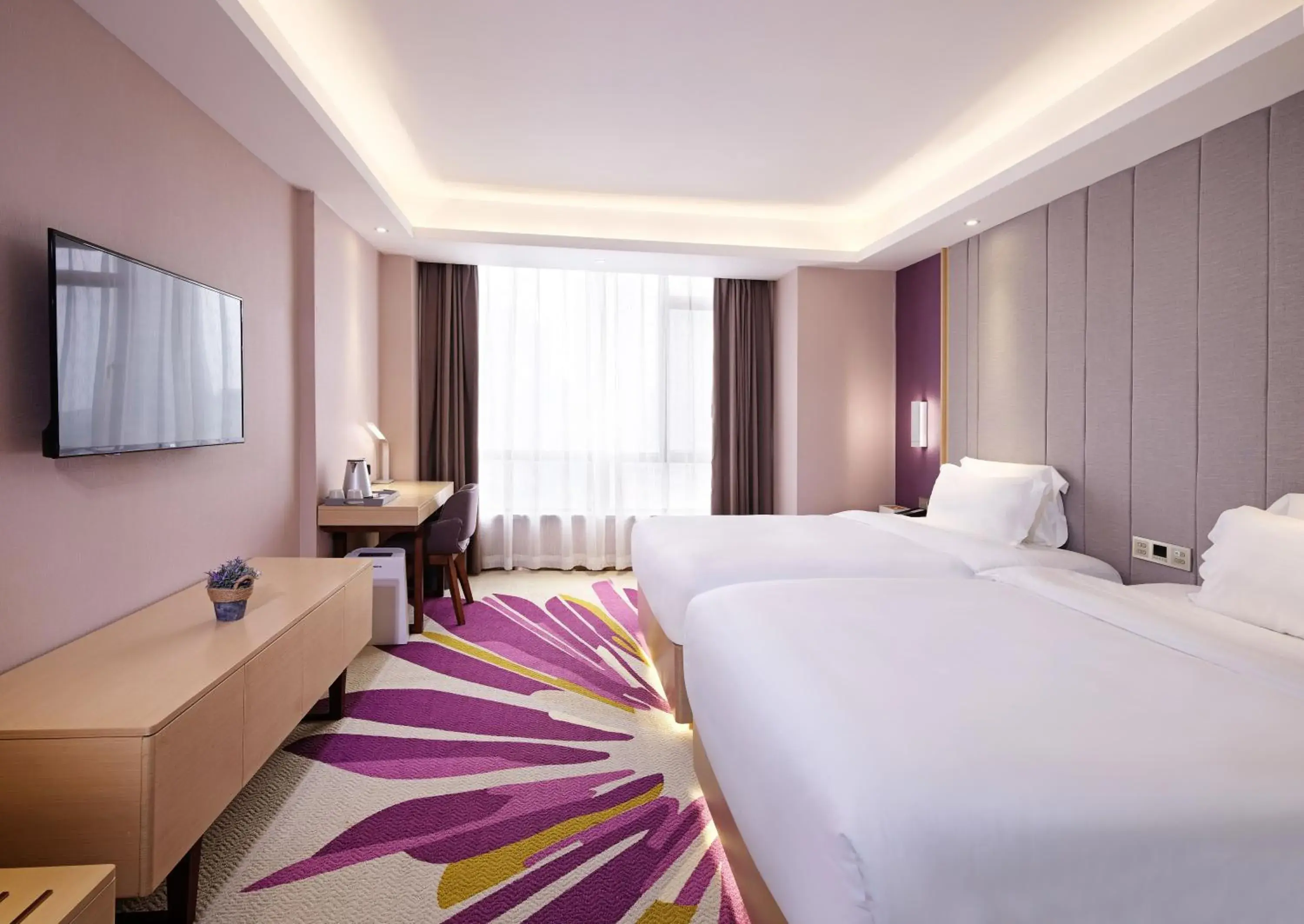 Budget Twin Room in Lavande International Hotel Guangzhou Baiyun International Airport Renhe Metro Station Branch - Free Shuttle Bus to Guangzhou Baiyun International Airport Budget Twin Room in Lavande International Hotel Guangzhou Baiyun International Airport Renhe Metro Station Branch - Free Shuttle Bus to Guangzhou Baiyun International Airport