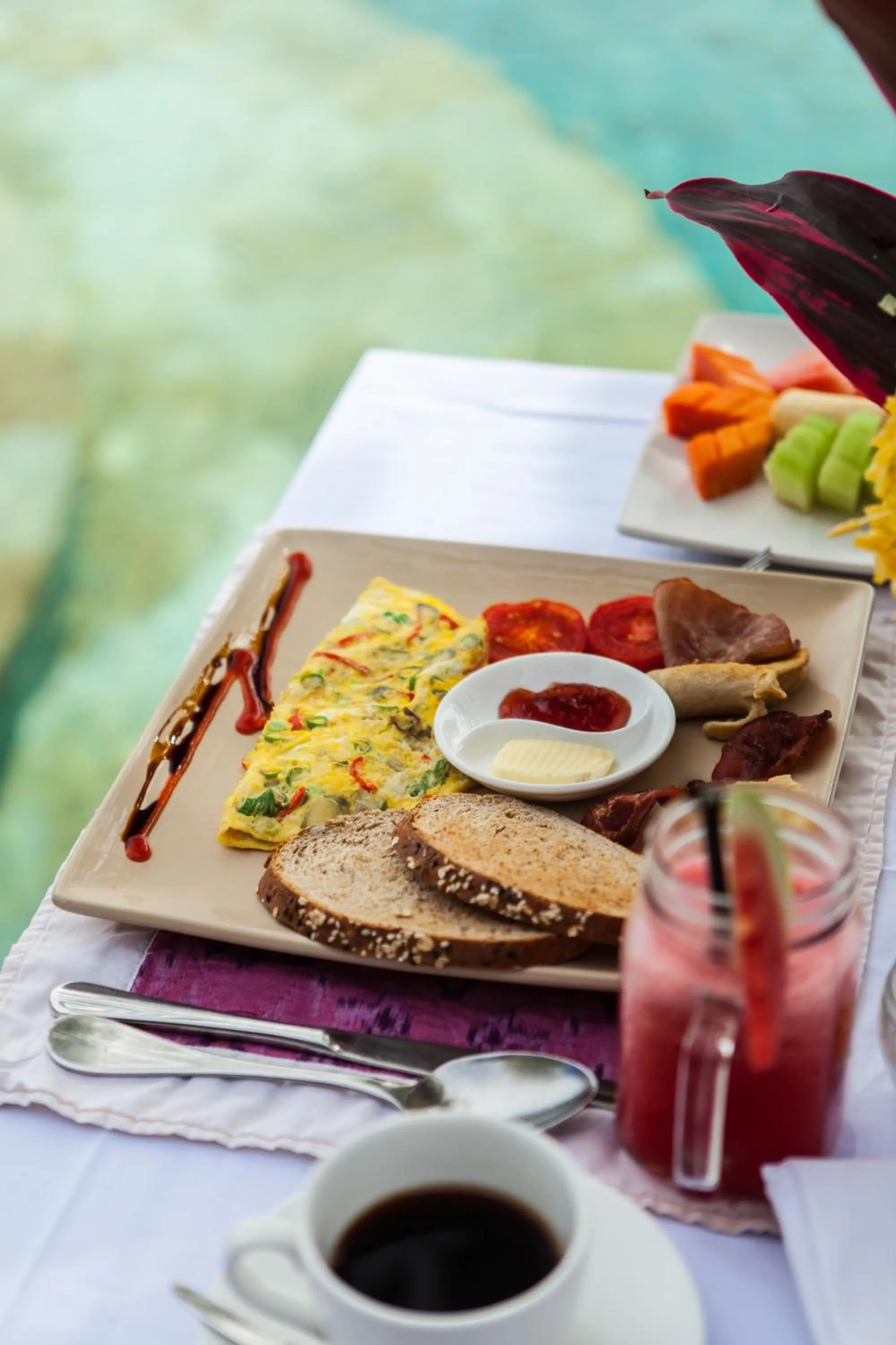 Continental breakfast in Blue Moon Villas Resort