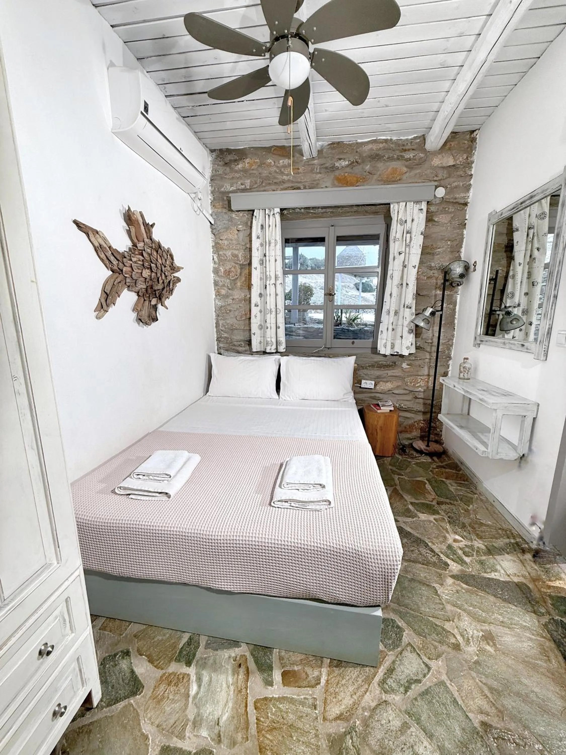 Bed in The Traditional Stone Villa