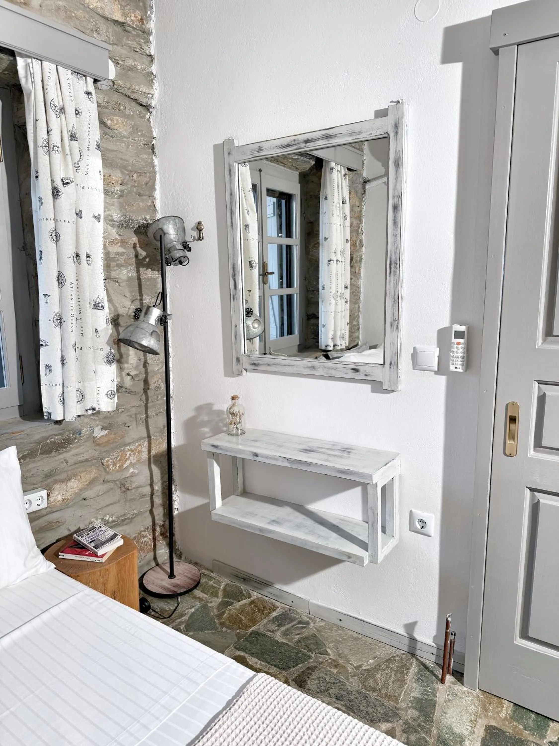 Bed in The Traditional Stone Villa