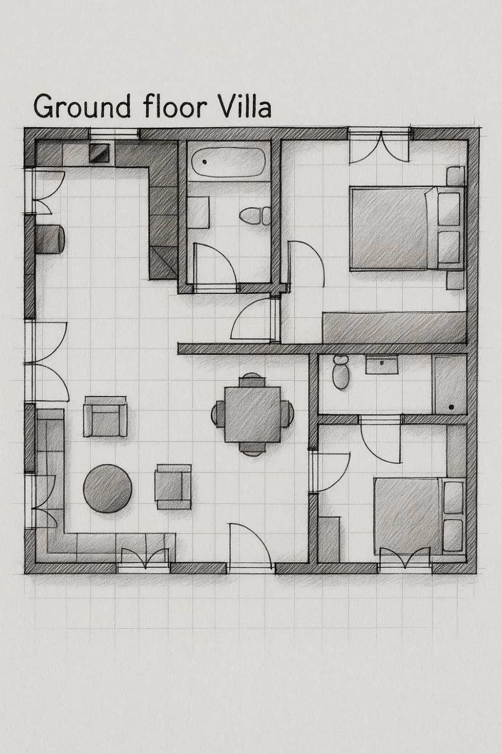Floor plan in The Traditional Stone Villa