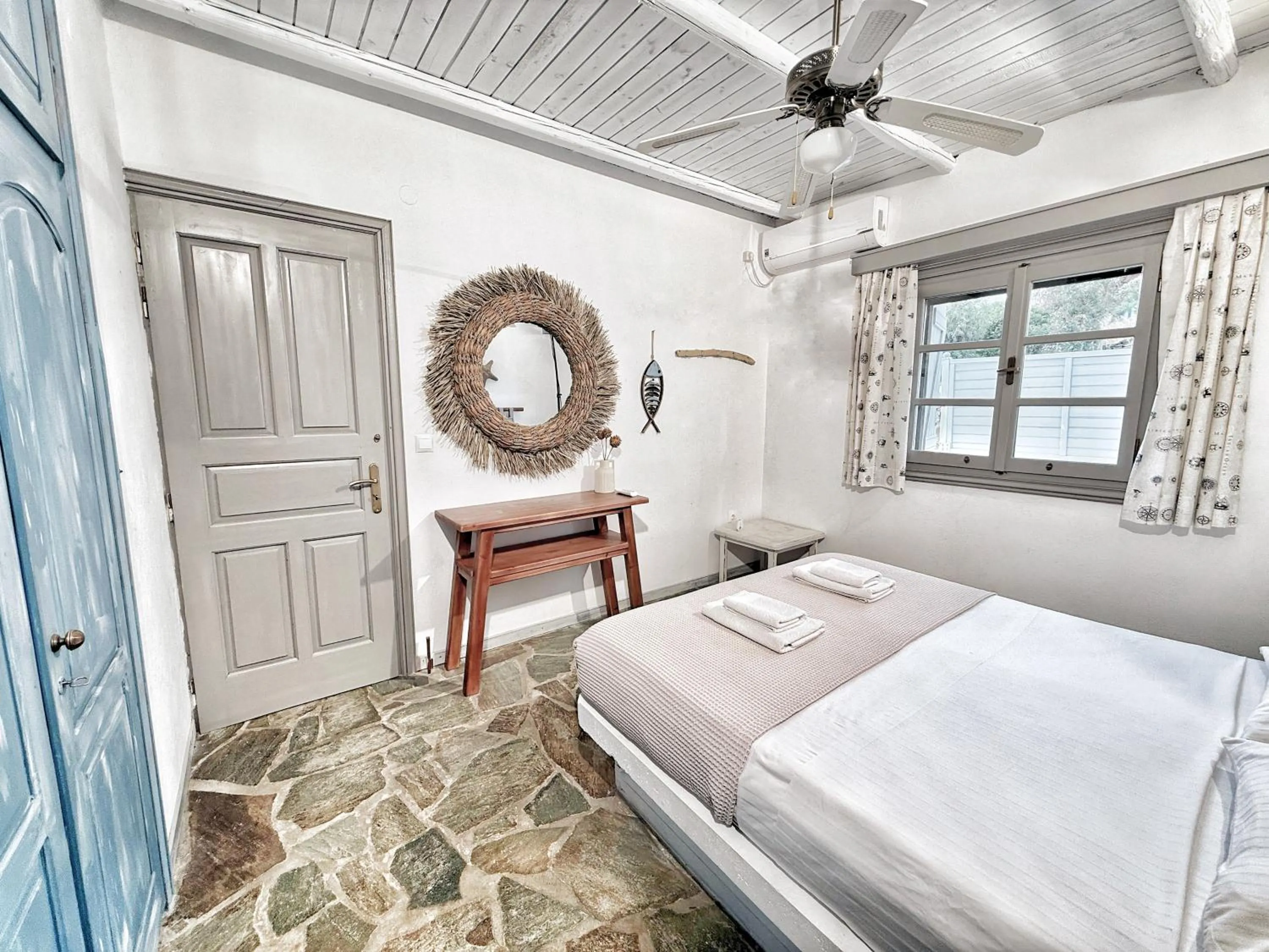 Bed in The Traditional Stone Villa