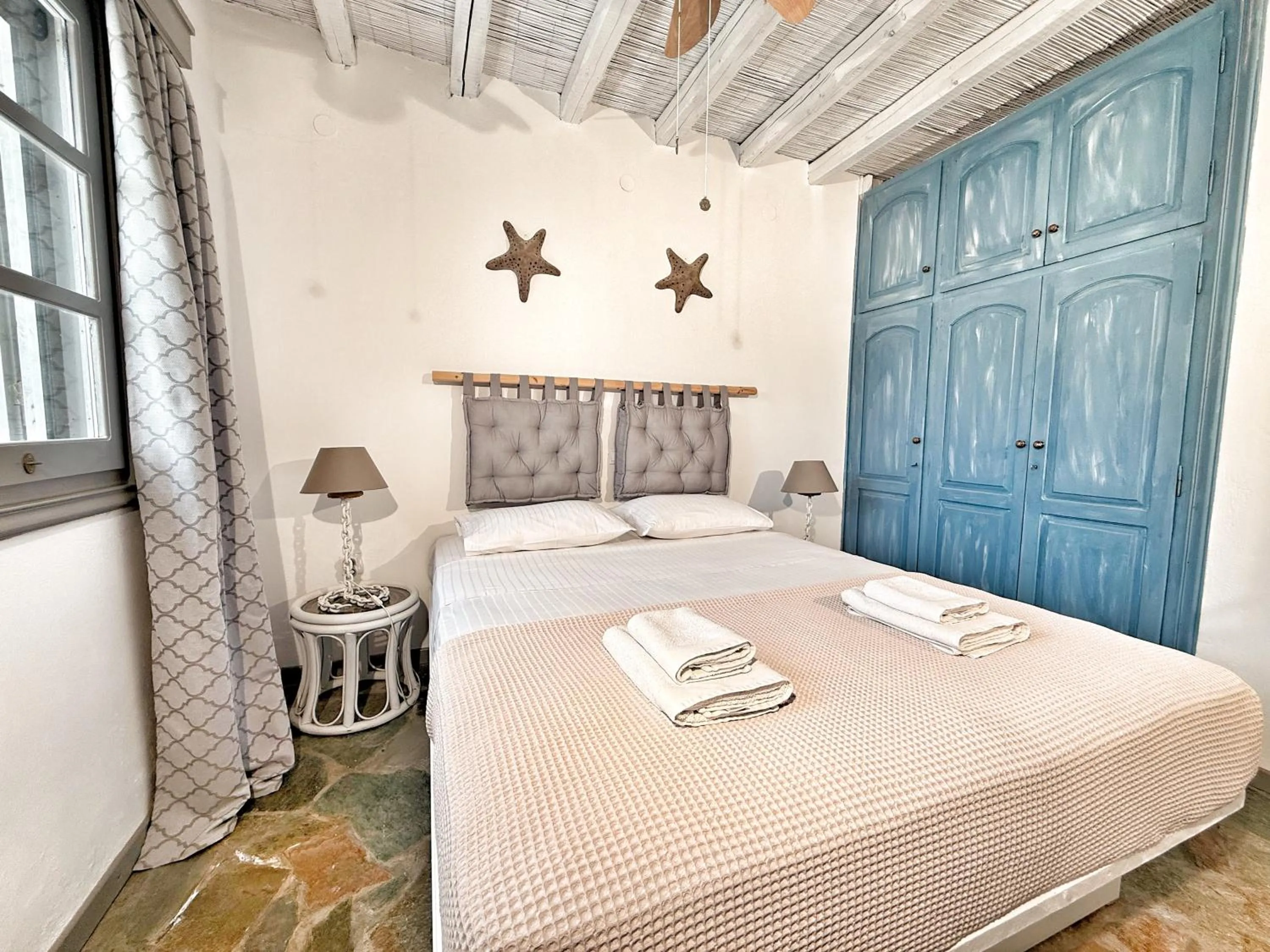 Bedroom, Bed in The Traditional Stone Villa