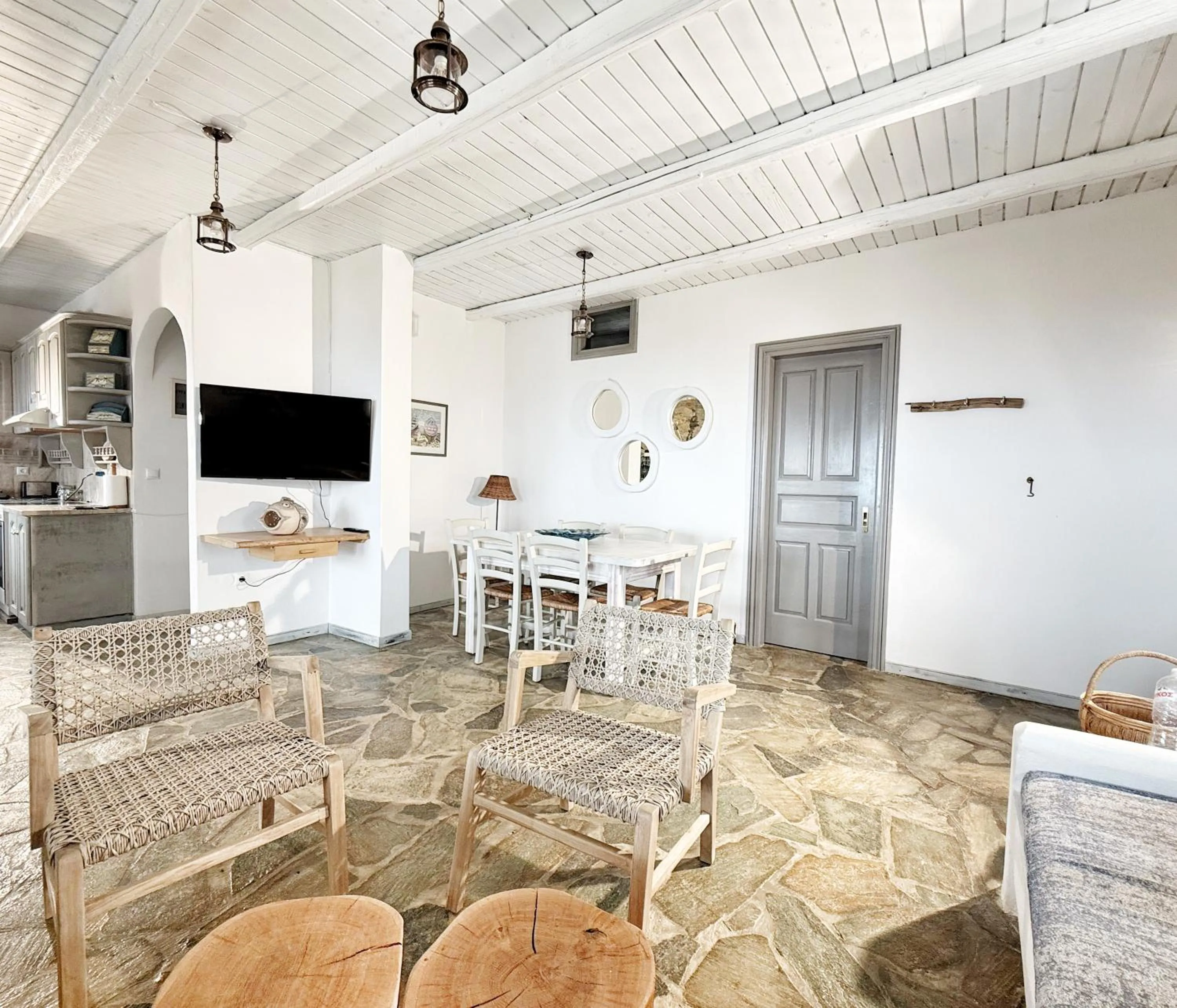 Living room in The Traditional Stone Villa