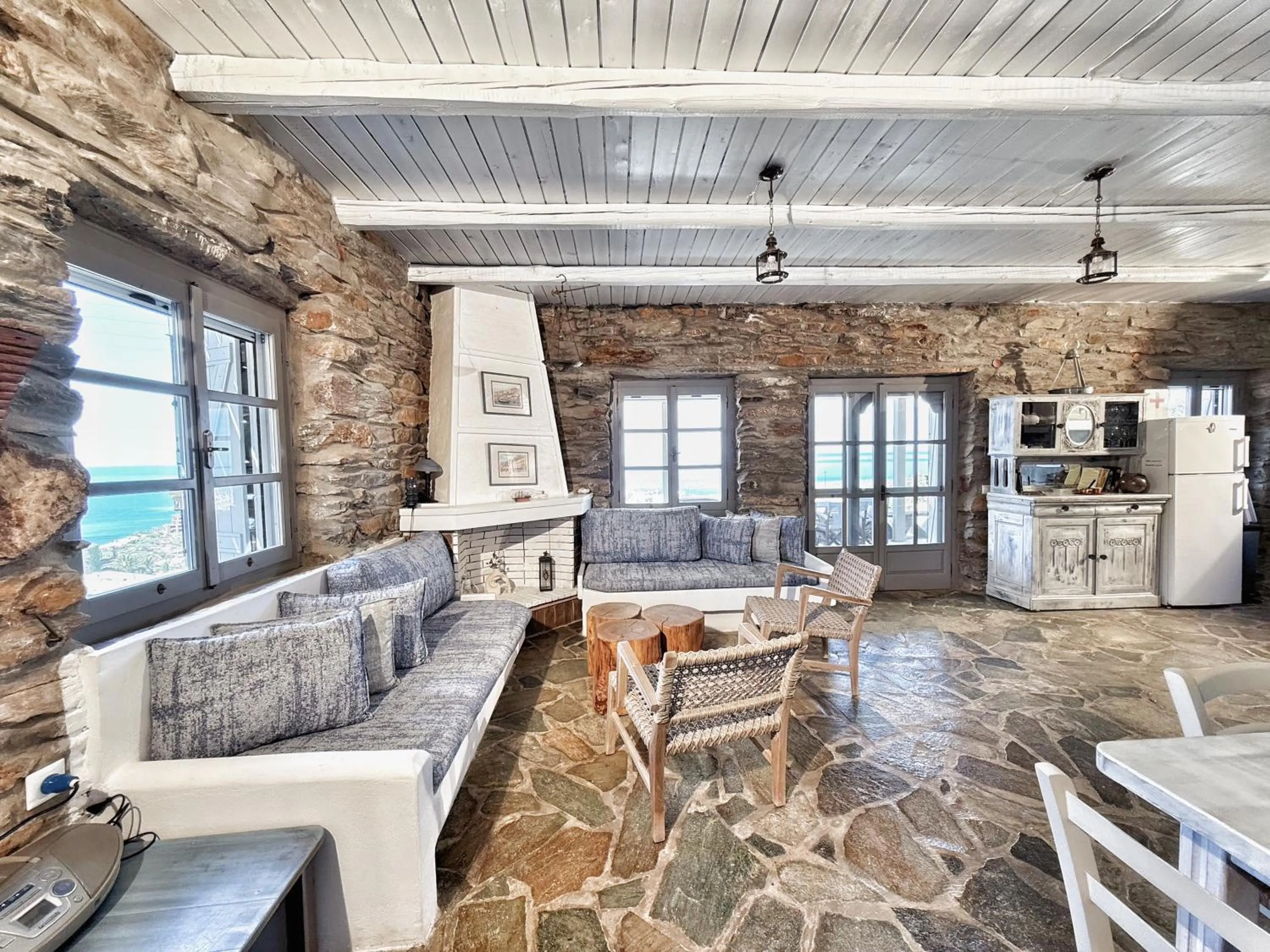 Living room in The Traditional Stone Villa