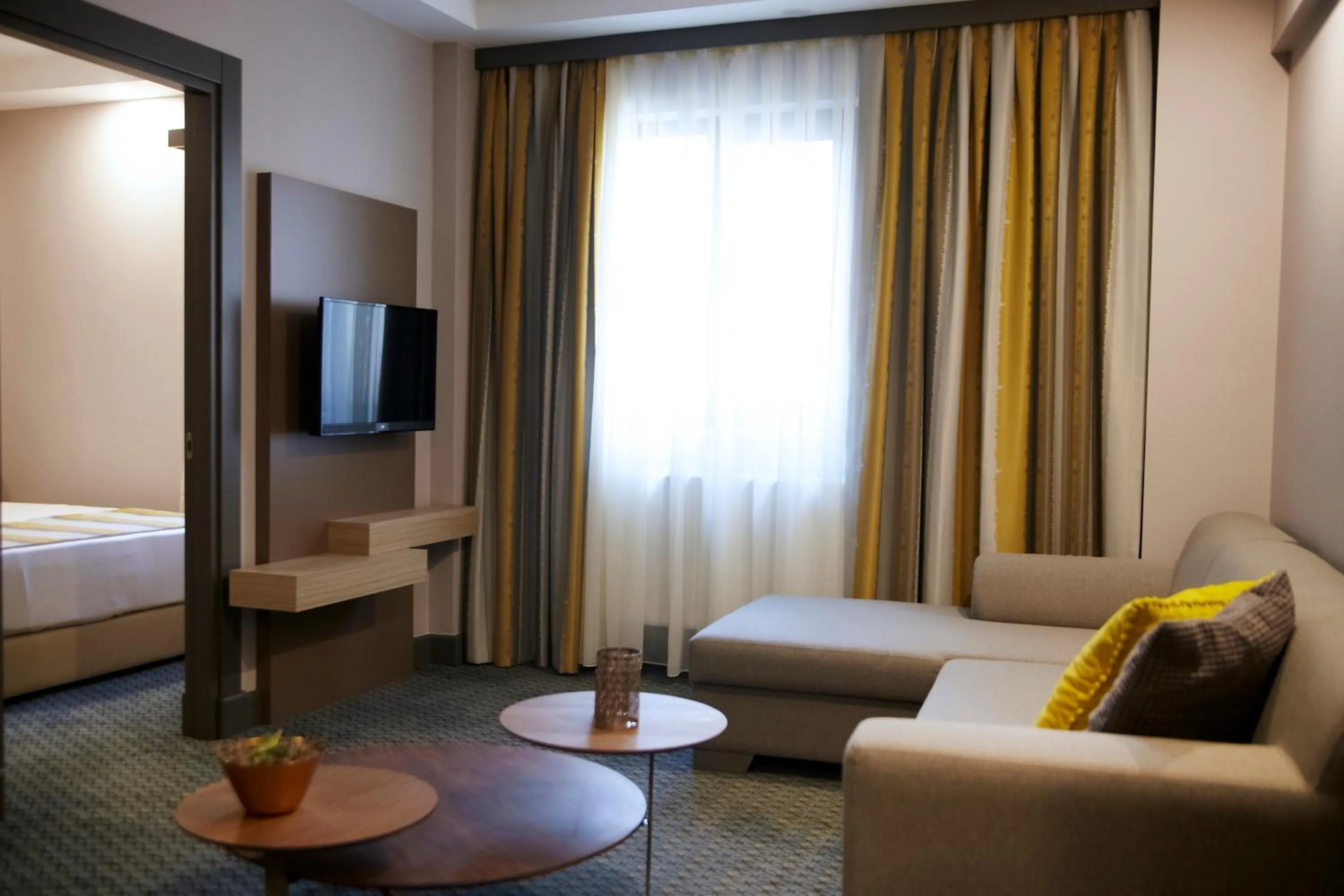 Seating area, Bed in Tophane Suites