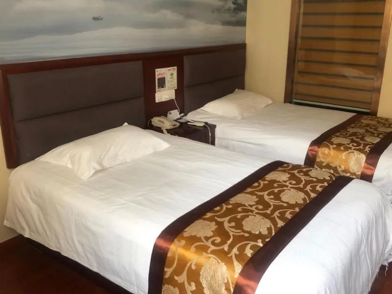 Bed in GreenTree ShangHai JinShan Wanda Plaza Longxiang Road Express Hotel