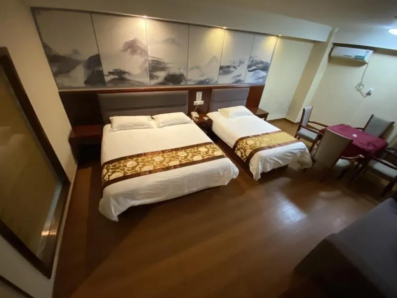 Bed in GreenTree ShangHai JinShan Wanda Plaza Longxiang Road Express Hotel