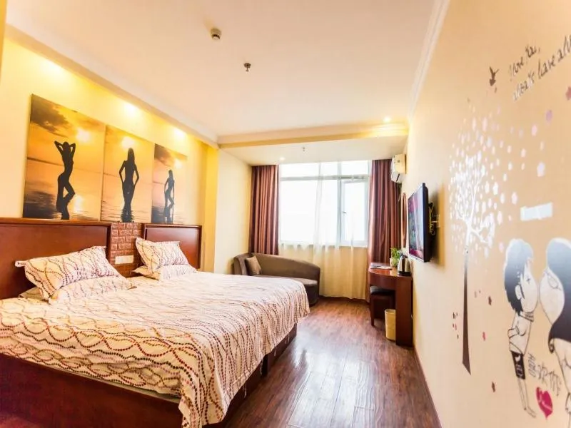 Bed in GreenTree Inn JiangSu Zhenjiang Danyang Wanshan Park Express Hotel
