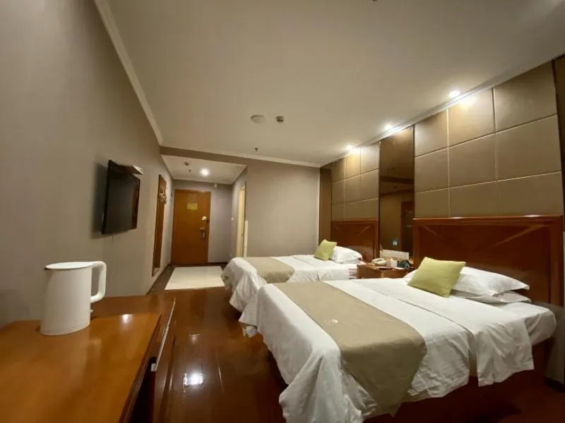 Bed in GreenTree Inn ShanDong Linxi Pingyi Mengyang Road Express Hotel