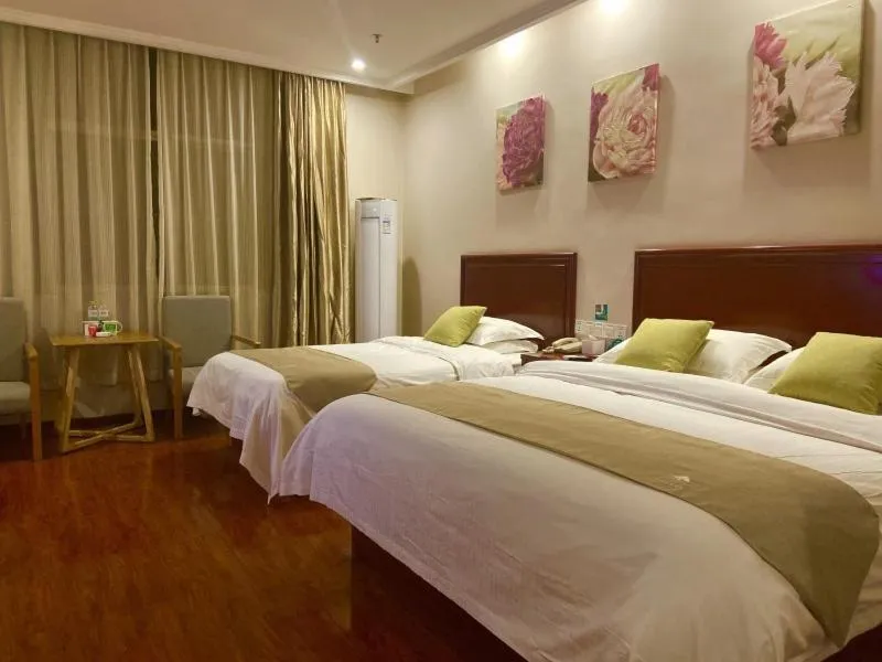 Bed in GreenTree Inn ShanDong Linxi Pingyi Mengyang Road Express Hotel