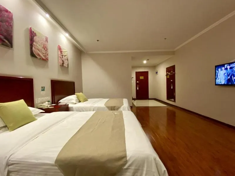 Bed in GreenTree Inn ShanDong Linxi Pingyi Mengyang Road Express Hotel