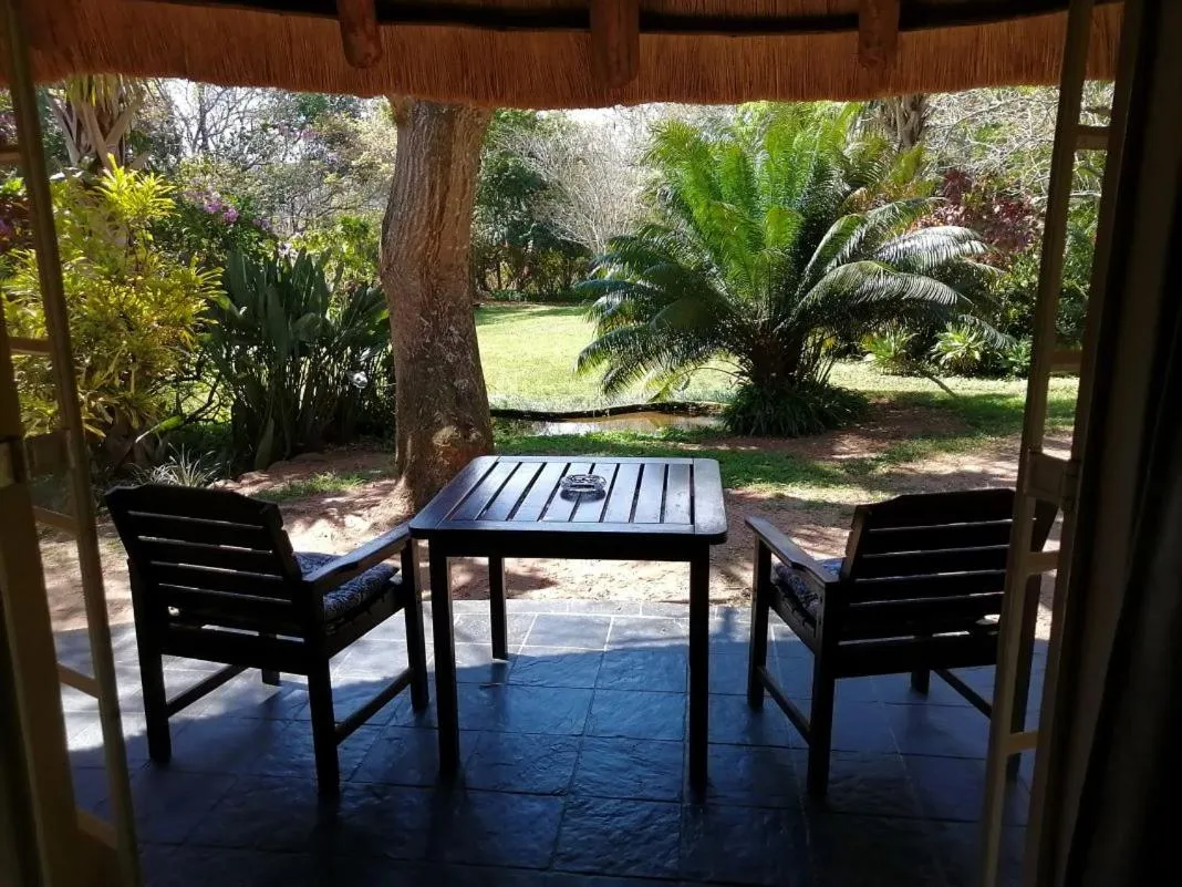 Garden view in Idle & Wild Chalet