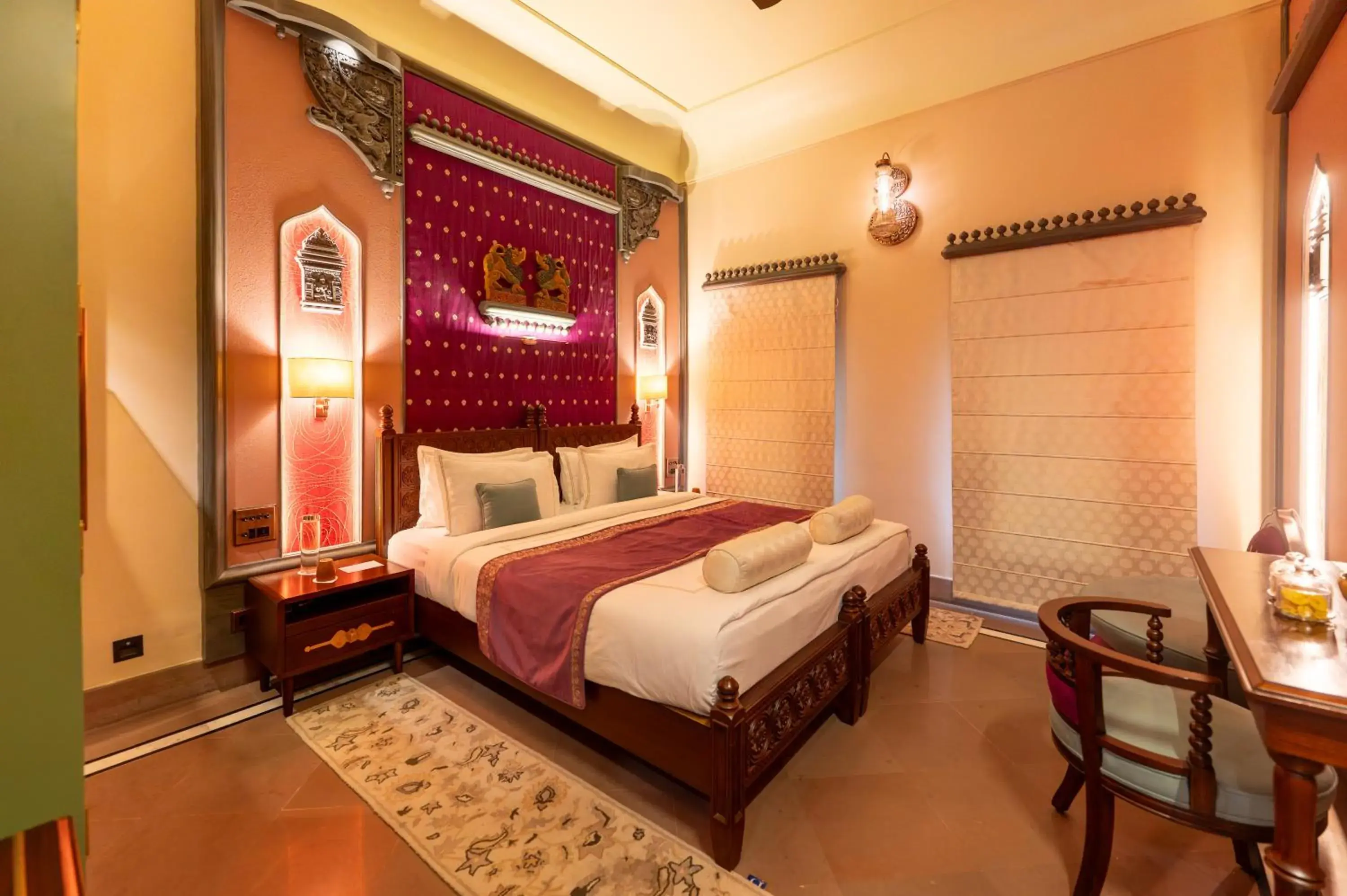 Bedroom, Bed in BrijRama Palace, Varanasi - By the Ganges Bedroom, Bed in BrijRama Palace, Varanasi - By the Ganges