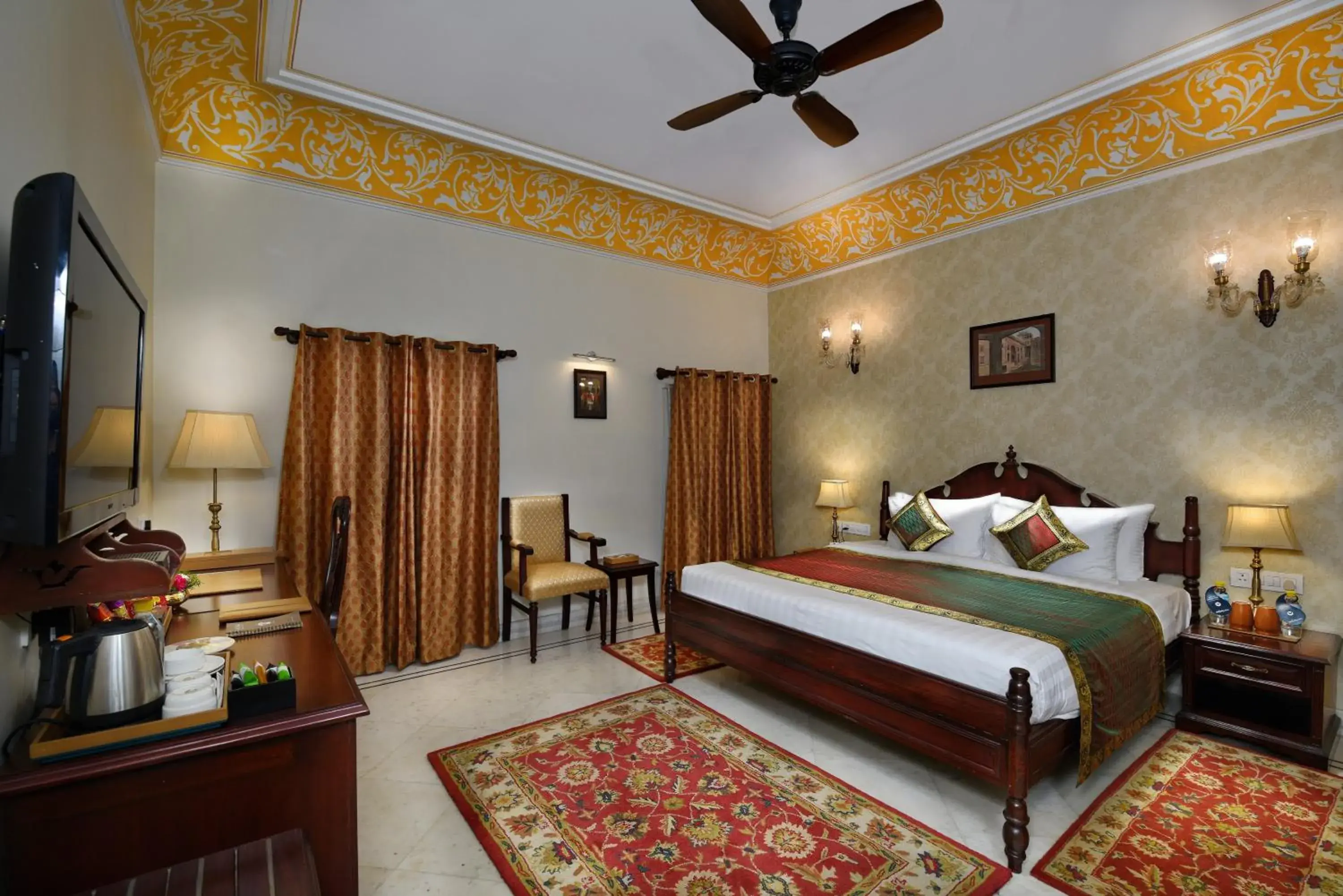 Photo of the whole room, Bed in BrijRama Palace, Varanasi - By the Ganges Photo of the whole room, Bed in BrijRama Palace, Varanasi - By the Ganges