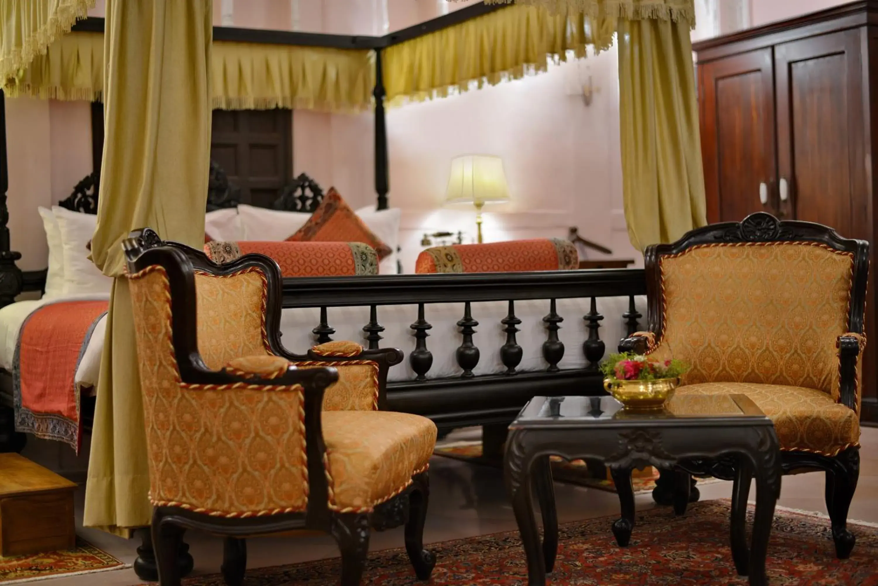 Living room, Bed in BrijRama Palace, Varanasi - By the Ganges Living room, Bed in BrijRama Palace, Varanasi - By the Ganges