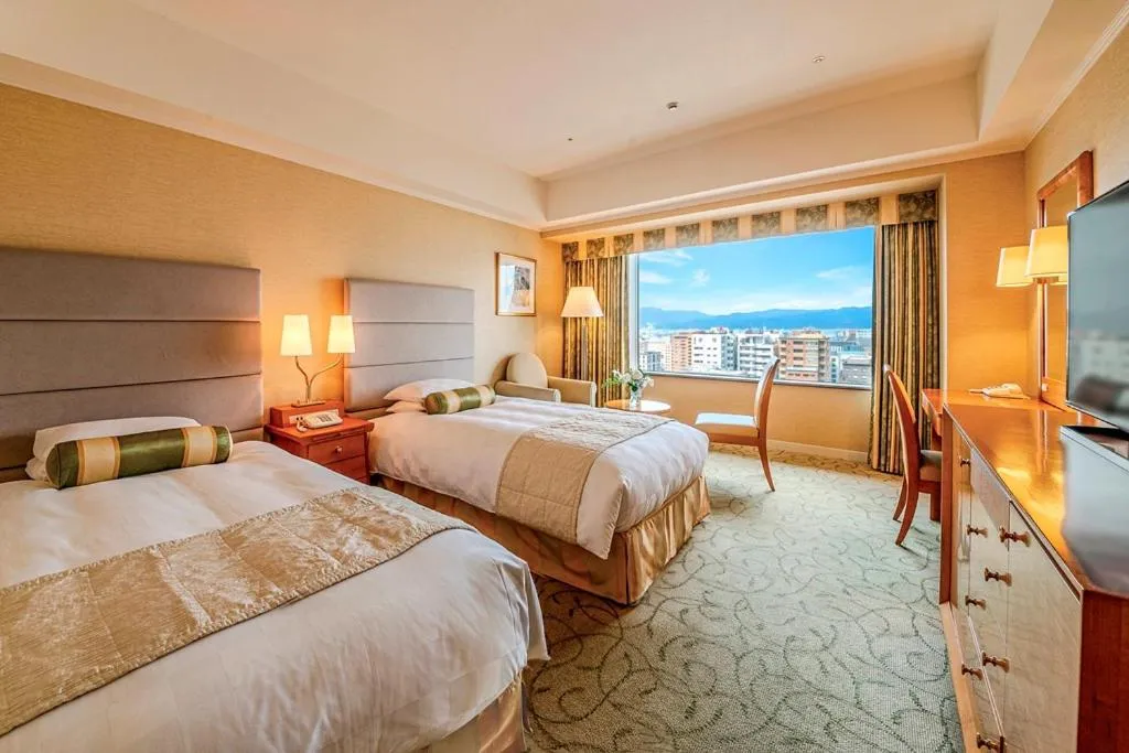 Bed in Hotel Okura Kyoto