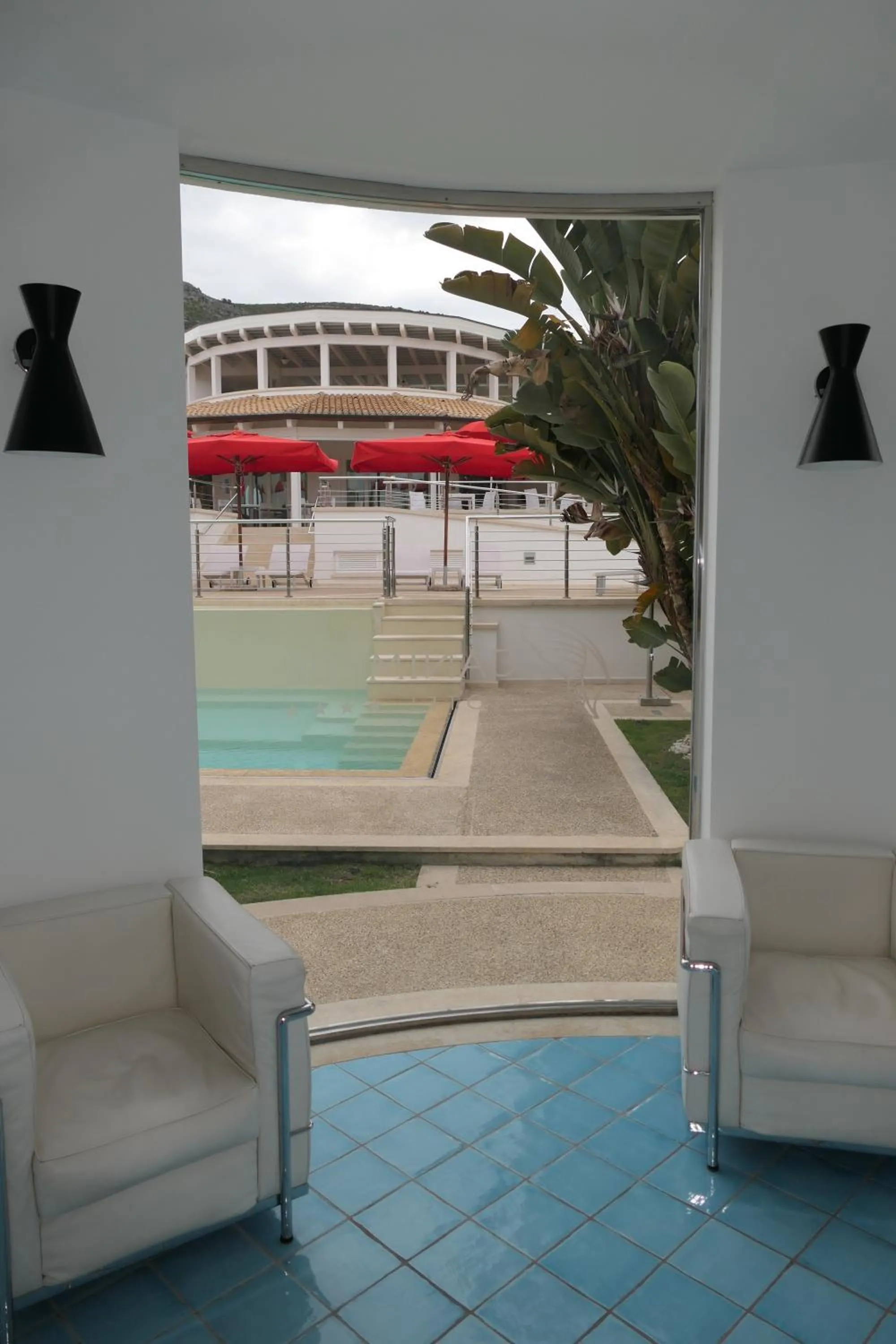 Pool view in Ganimede Hotel