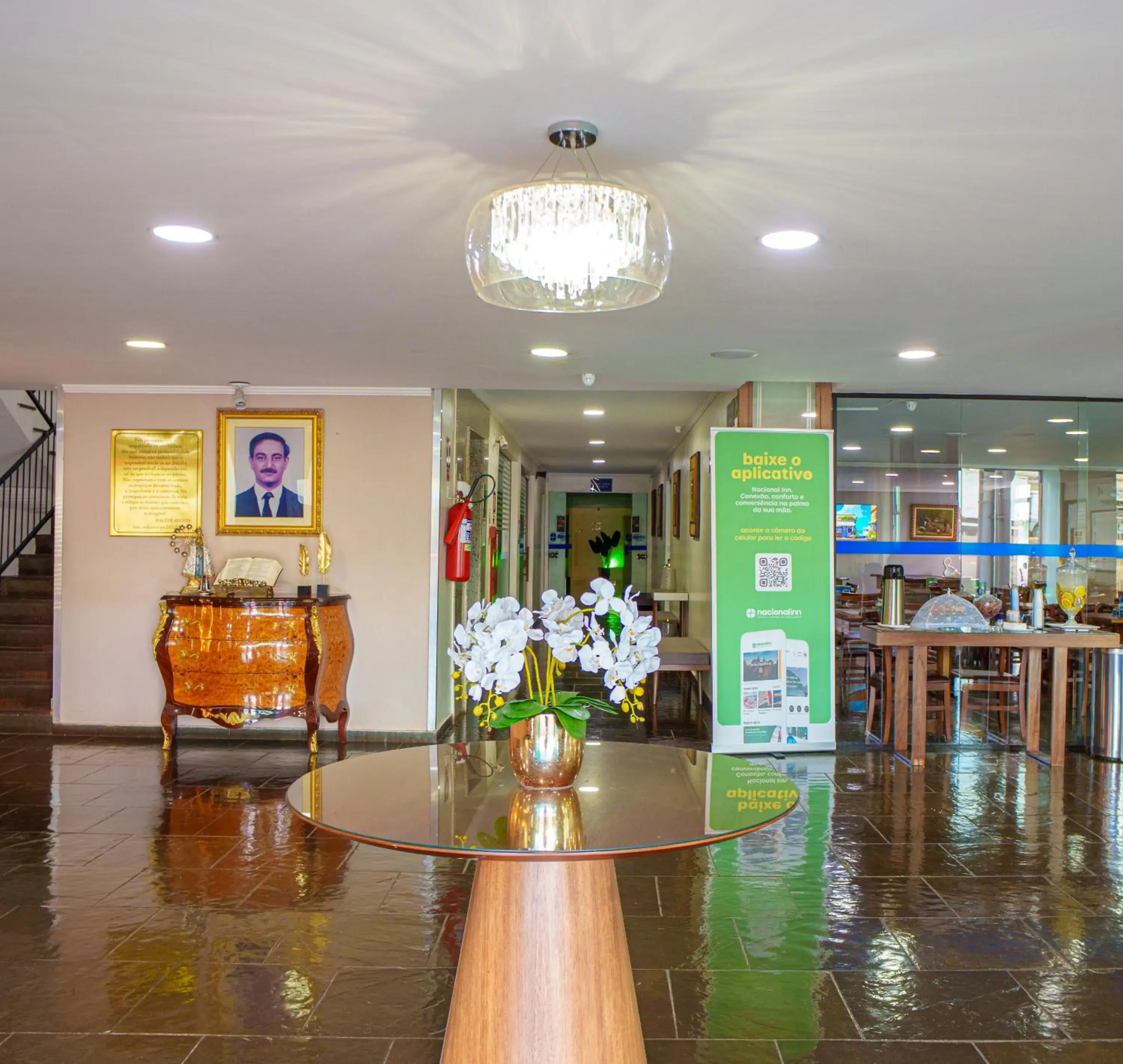 Lobby or reception in Hotel Dan Inn Express Ribeirão Preto By Nacional Inn Lobby or reception in Hotel Dan Inn Express Ribeirão Preto By Nacional Inn