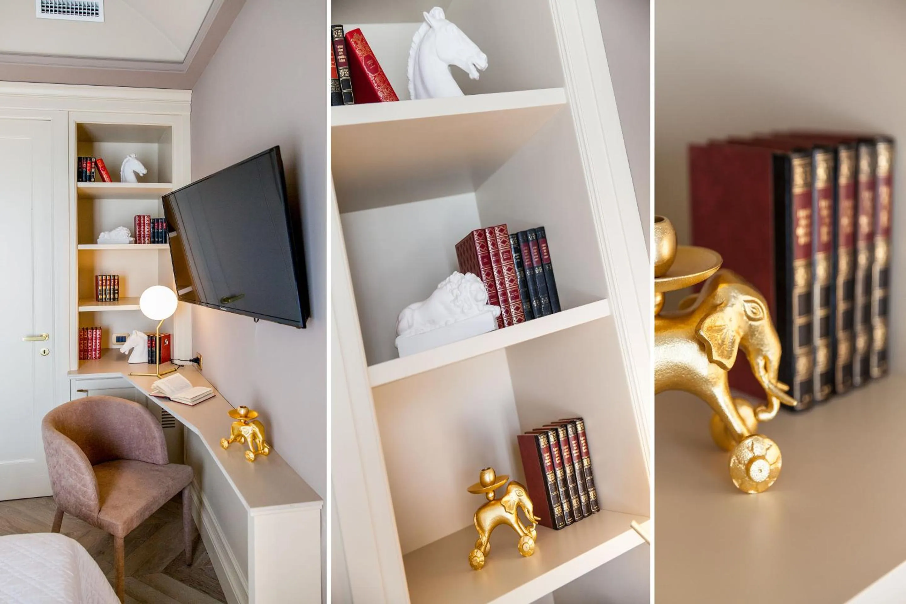 Decorative detail, Bed in Hotel Savoia