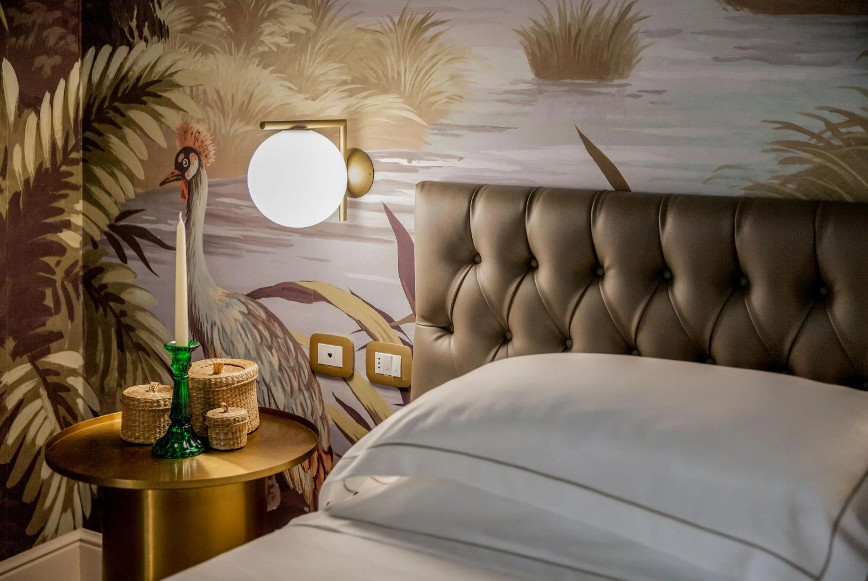 Decorative detail, Bed in Hotel Savoia