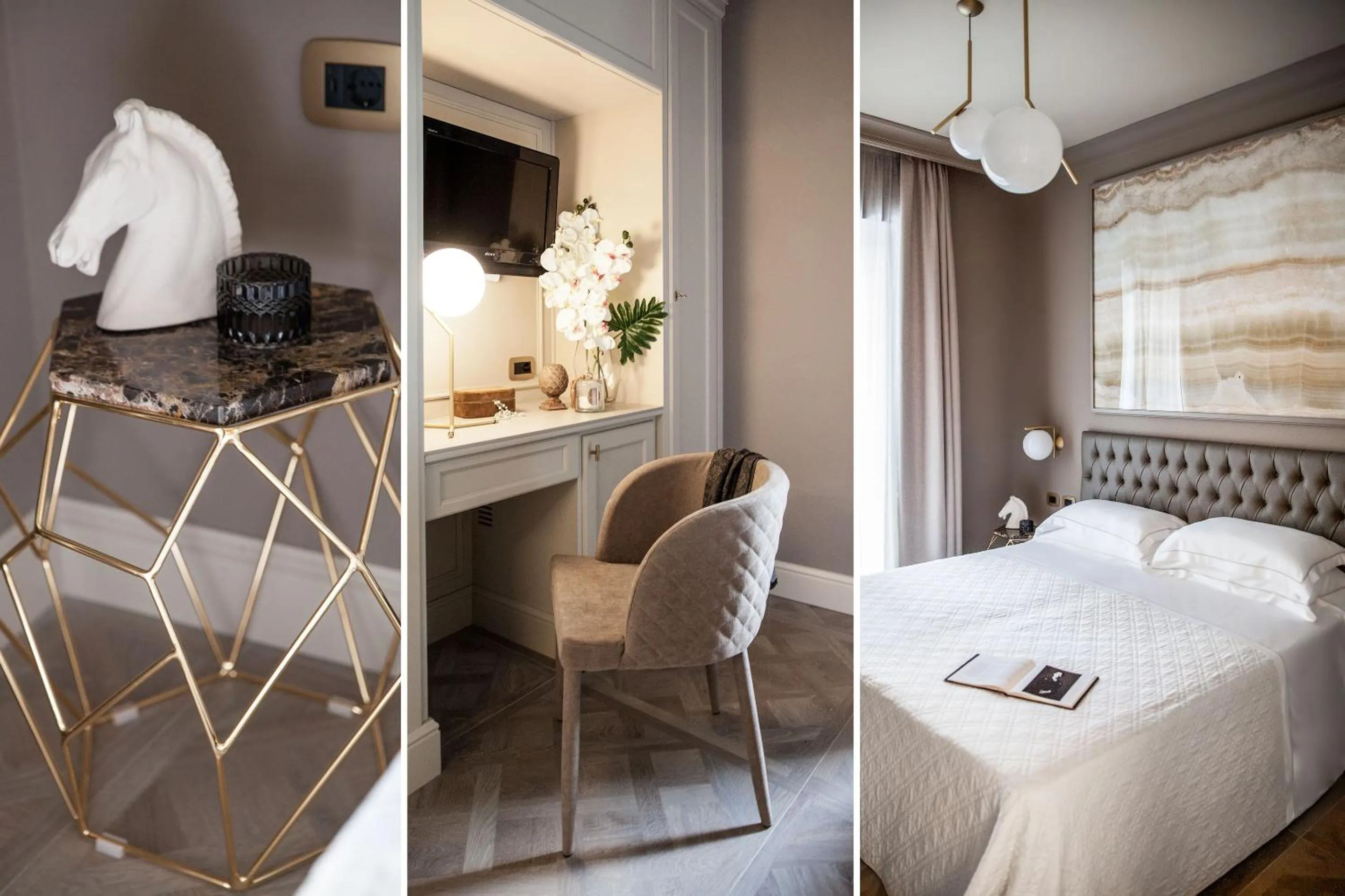 Decorative detail, Bed in Hotel Savoia