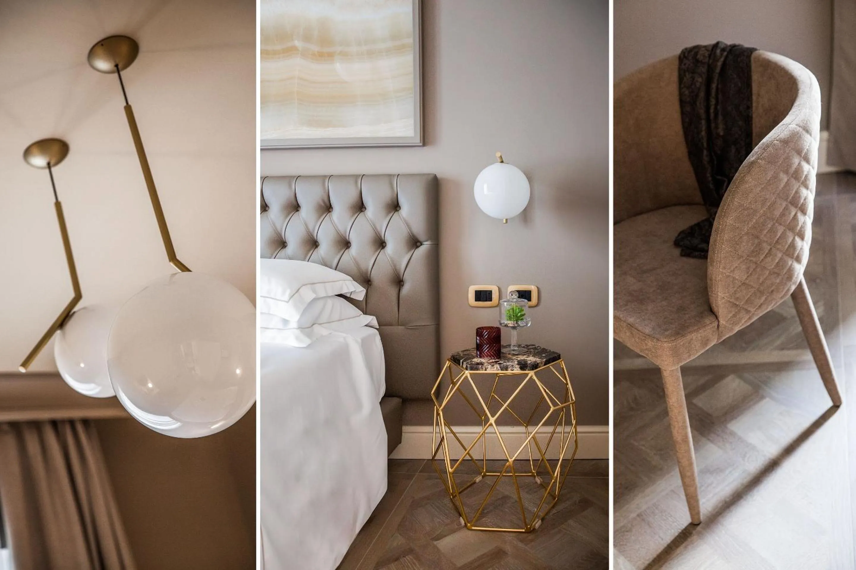 Decorative detail, Bed in Hotel Savoia