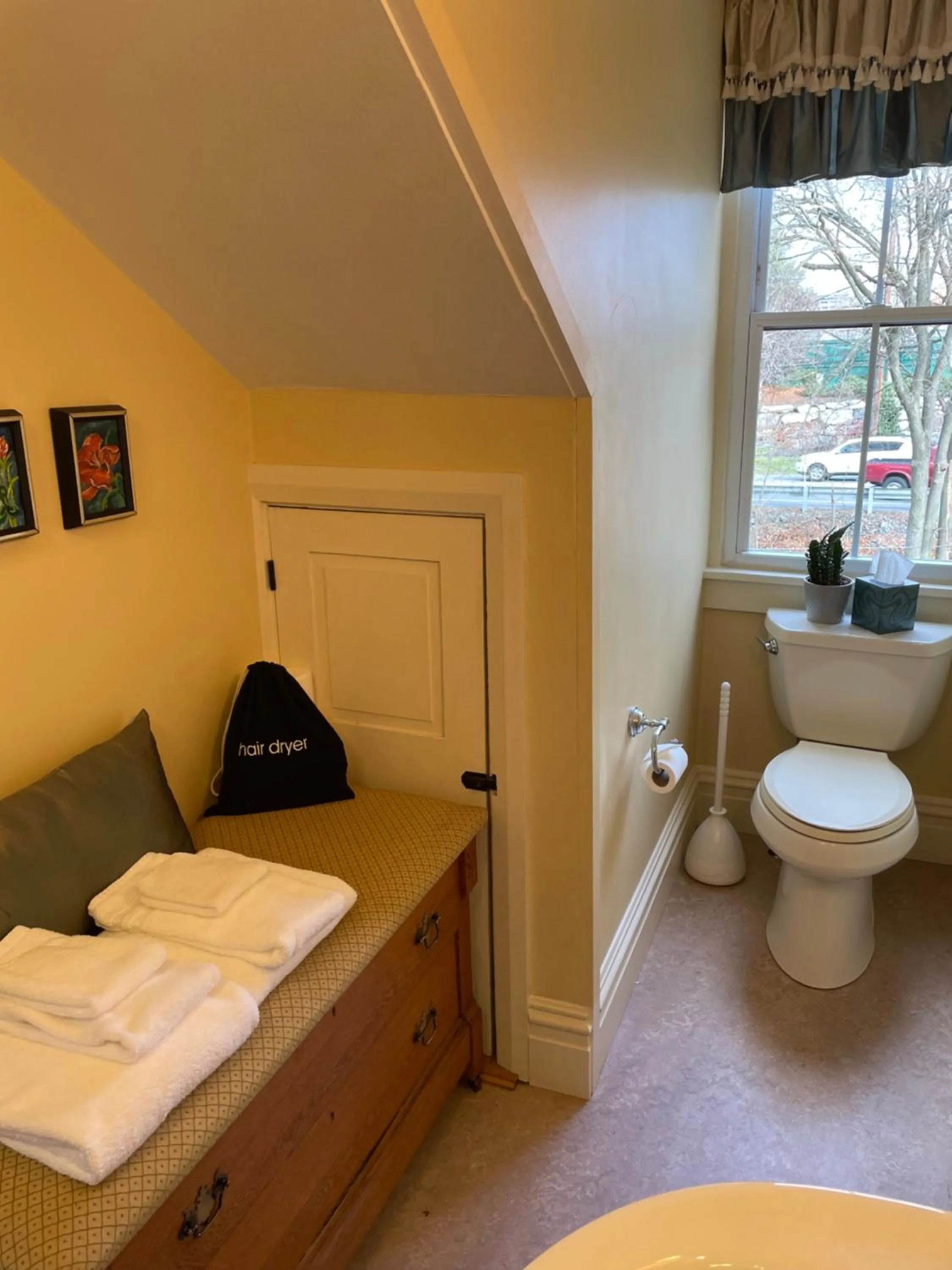 Toilet, Bed in Hollinger House