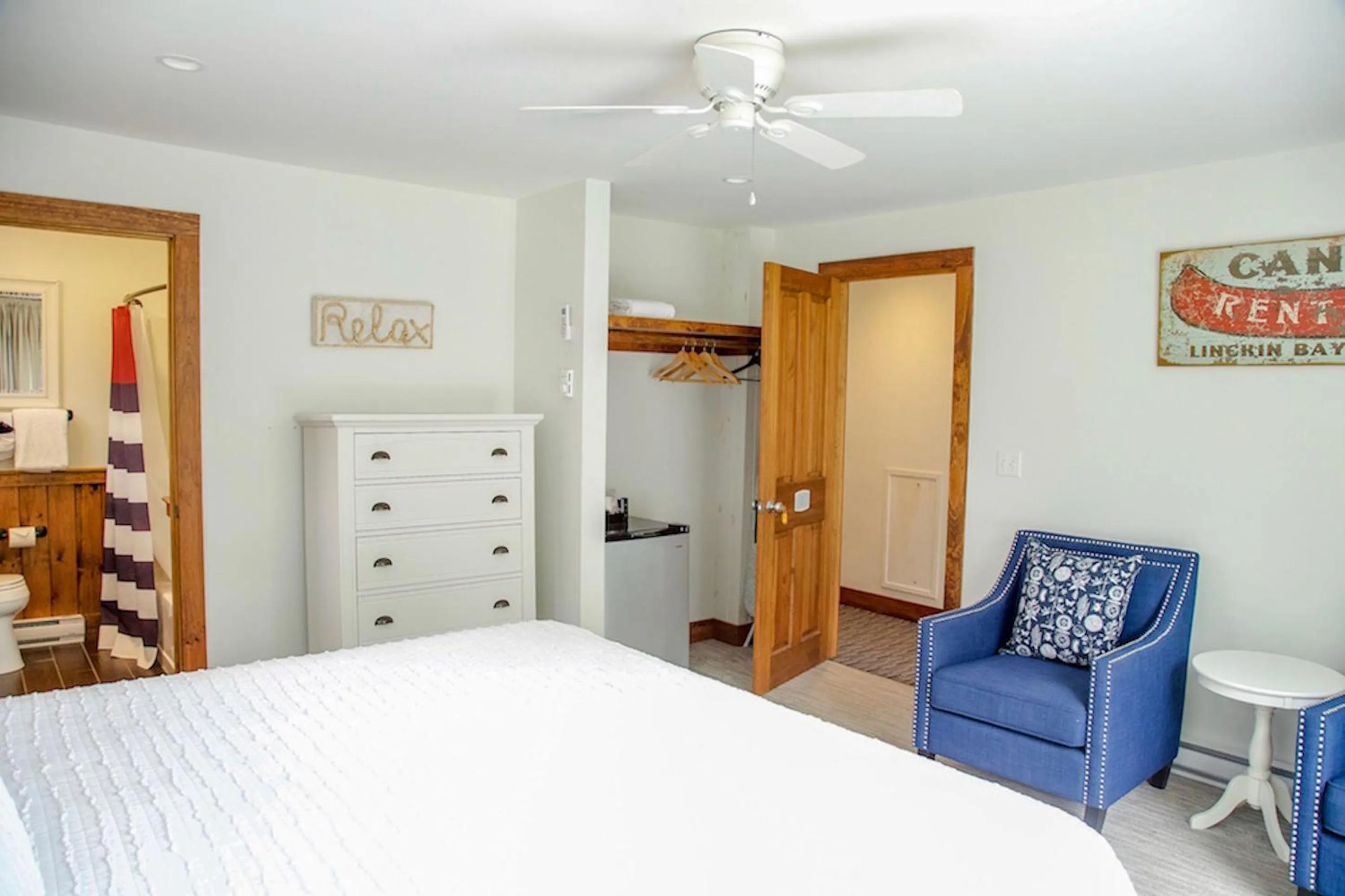 Bed in Linekin Bay Resort