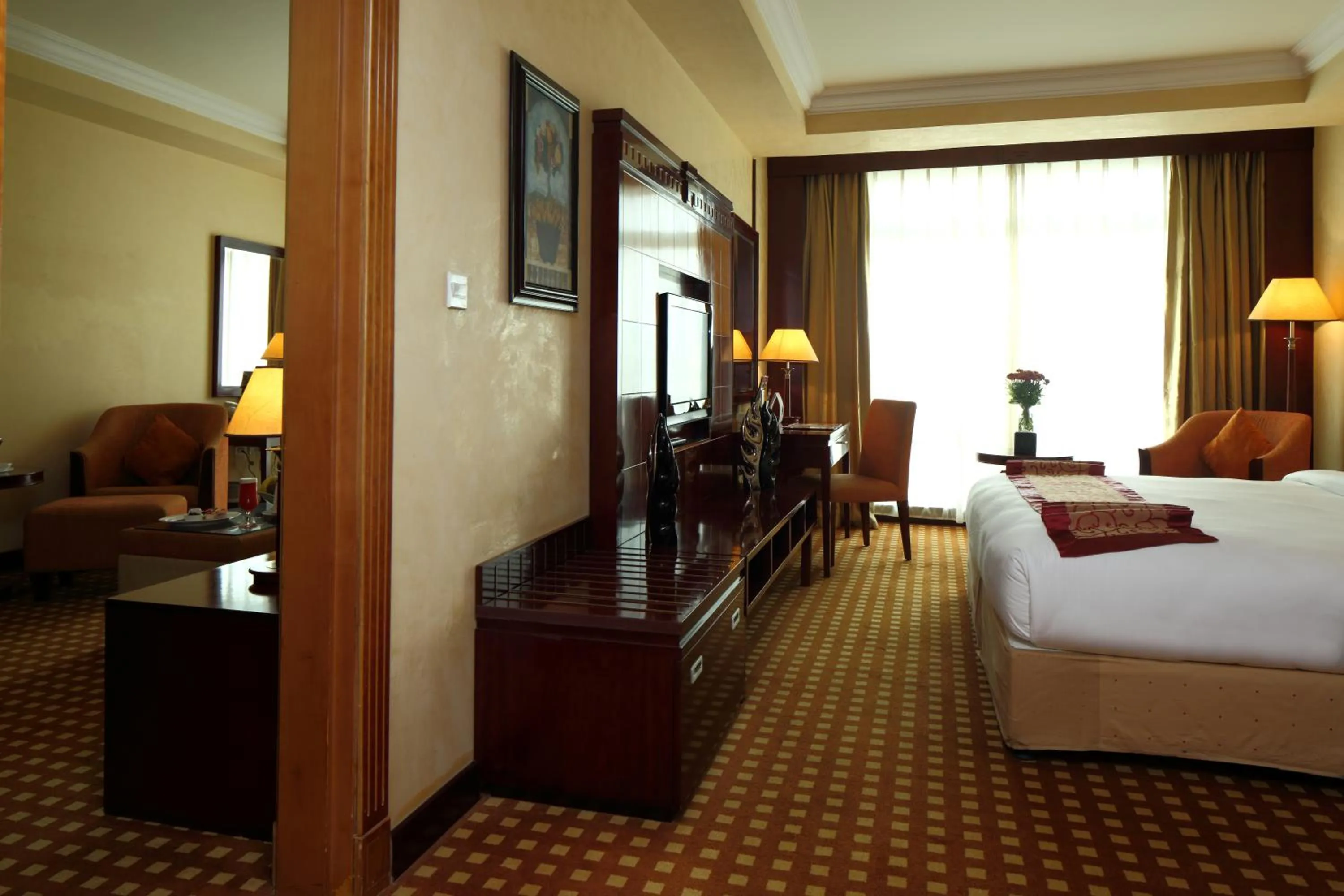 Toilet, Bed in Ramada Riyadh Hotel