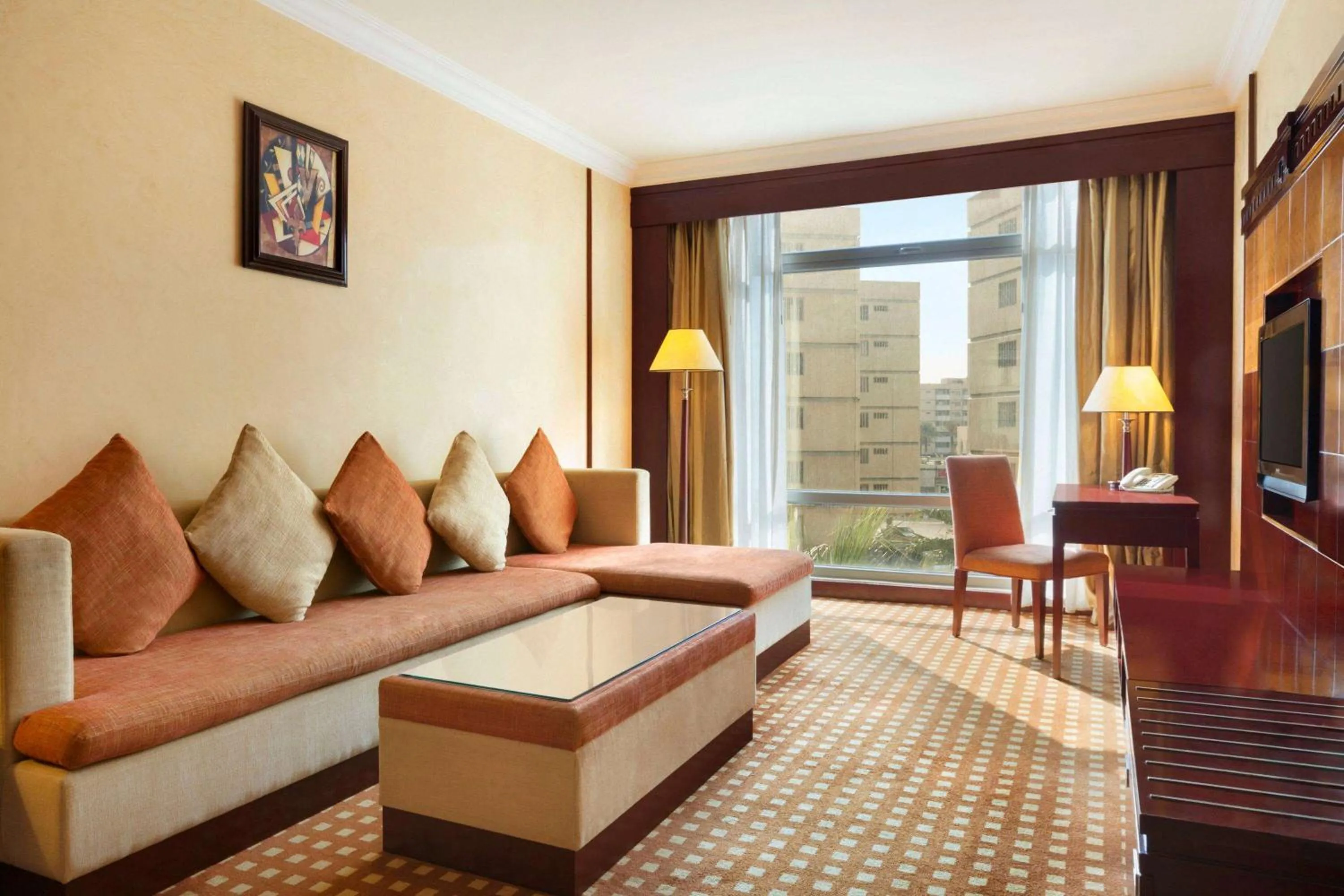 Bed in Ramada Riyadh Hotel