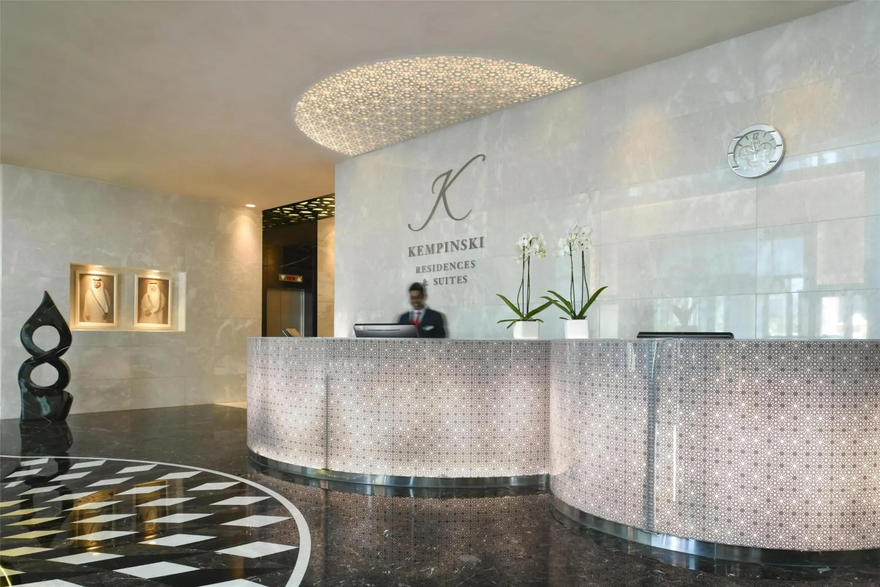 Lobby or reception in Kempinski Residences & Suites, Doha Lobby or reception in Kempinski Residences & Suites, Doha