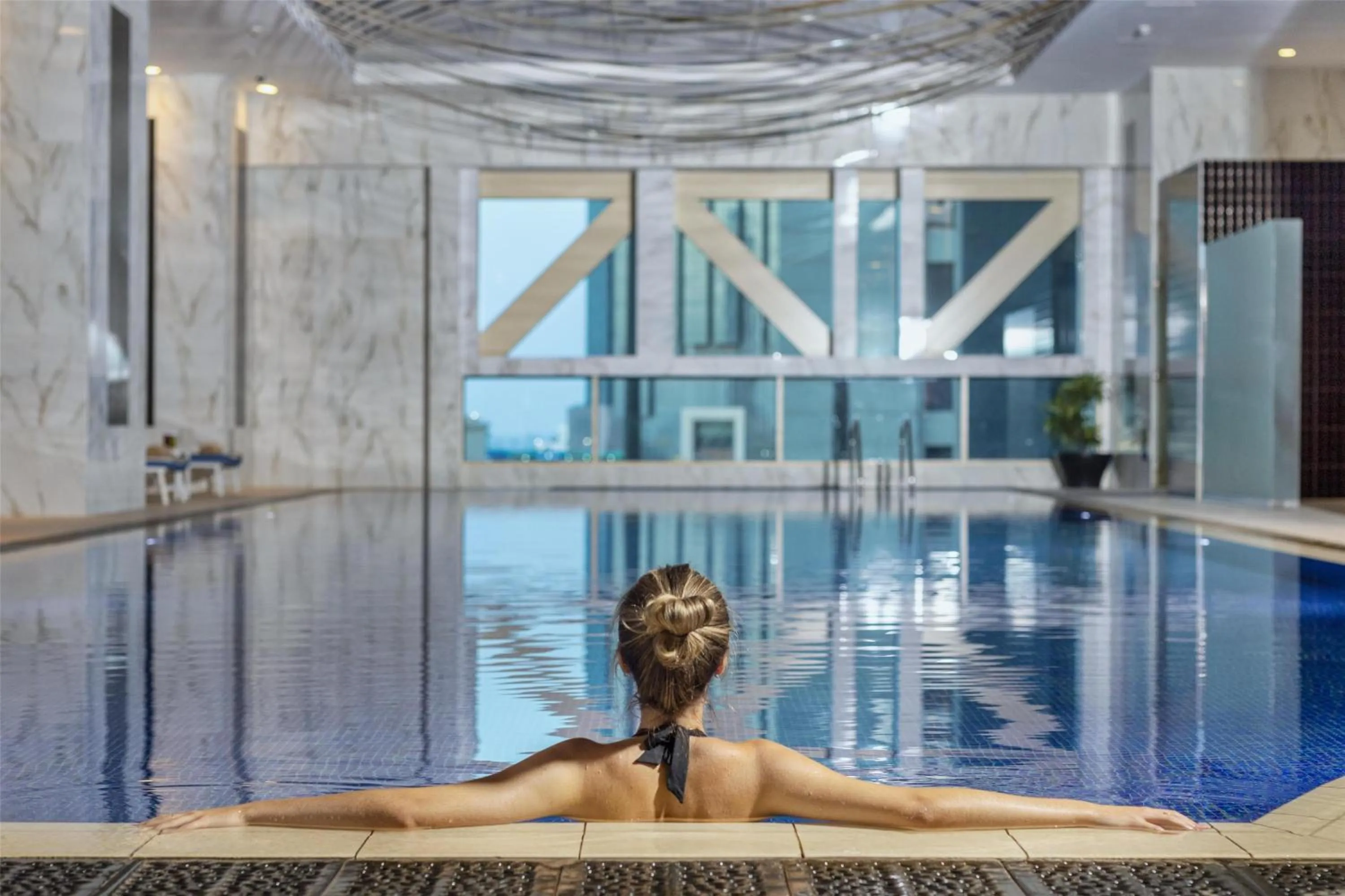 Pool view in Kempinski Residences & Suites, Doha