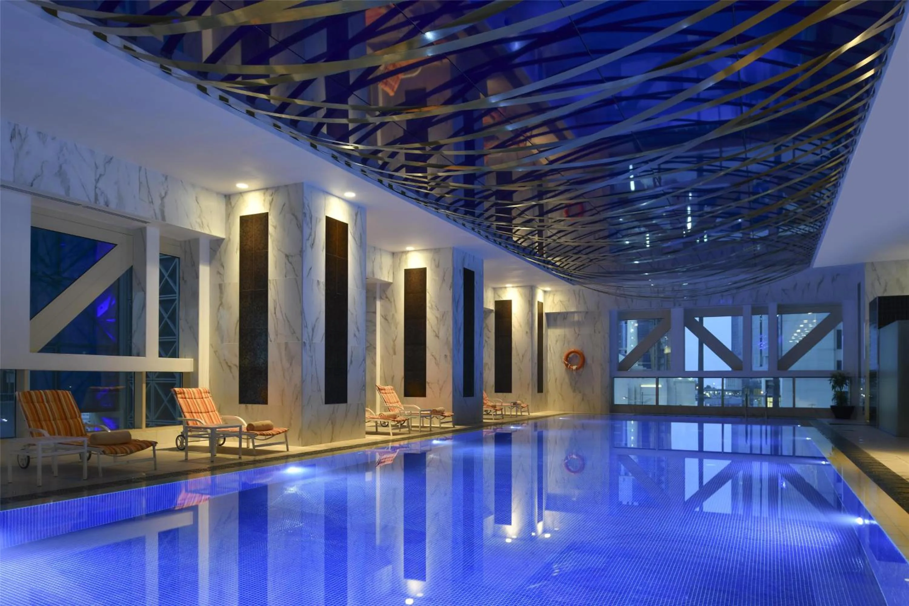 Pool view in Kempinski Residences & Suites, Doha