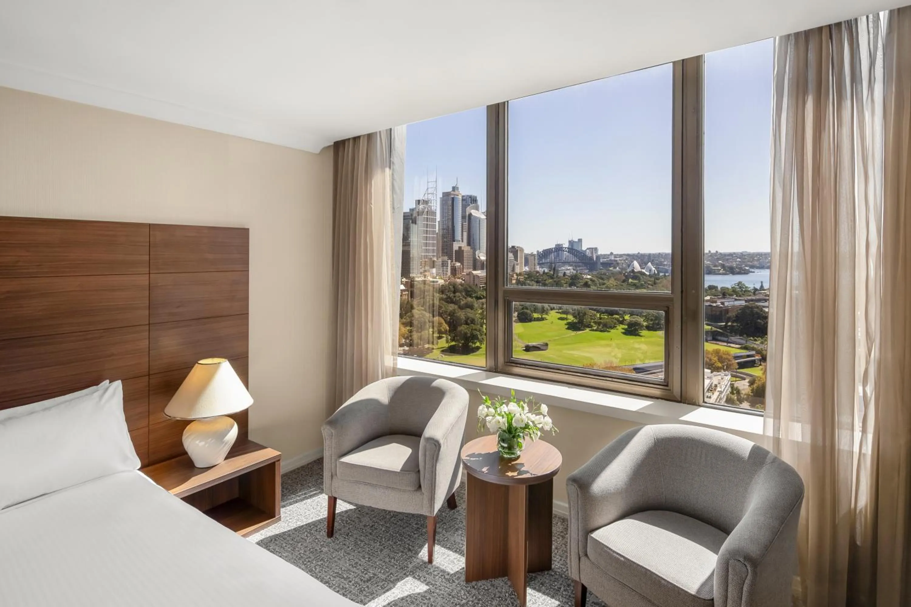 View (from property/room), Bed in The Sydney Boulevard Hotel