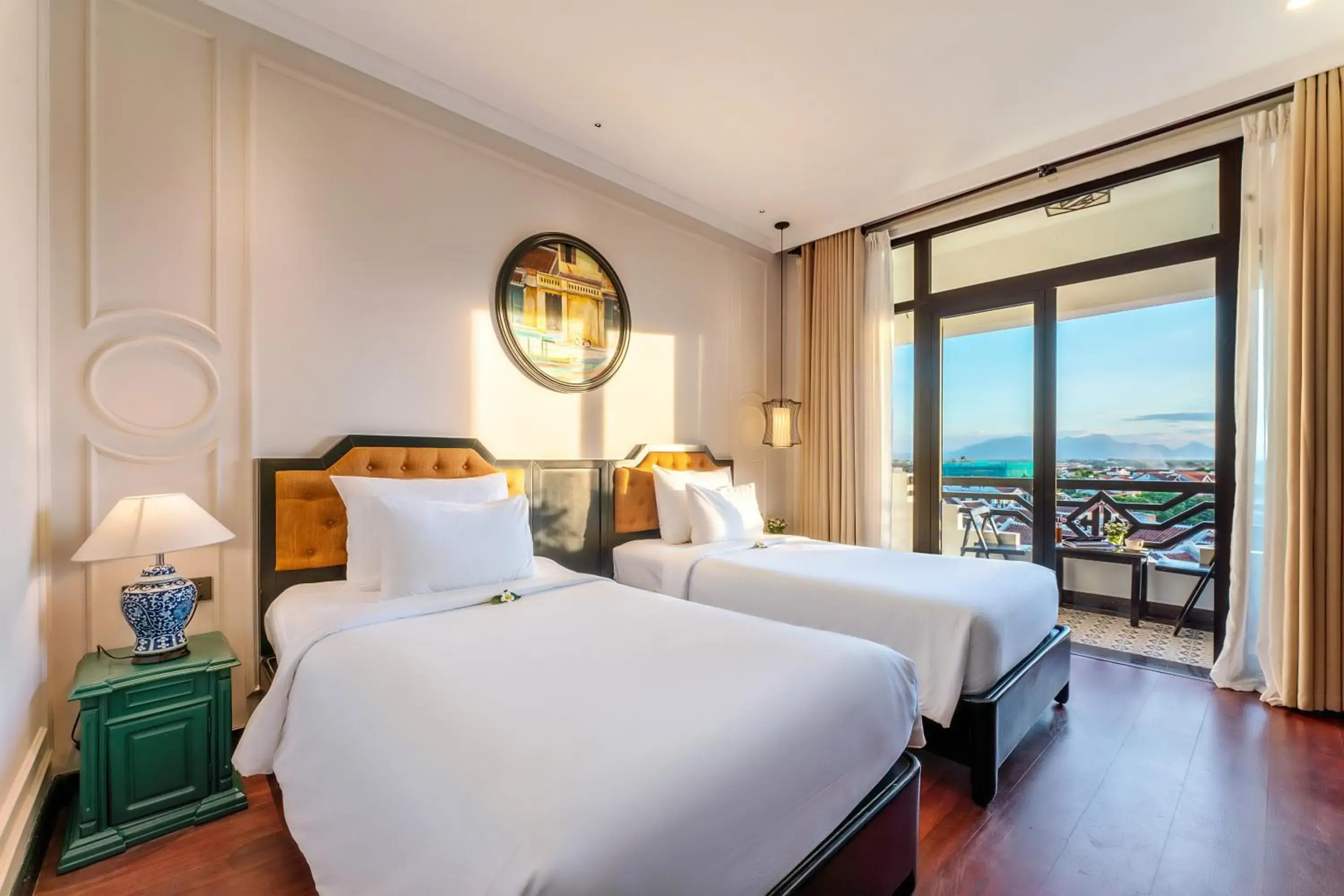 Deluxe Twin Room with Balcony and City View in Hadana Boutique Resort Hoi An Deluxe Twin Room with Balcony and City View in Hadana Boutique Resort Hoi An