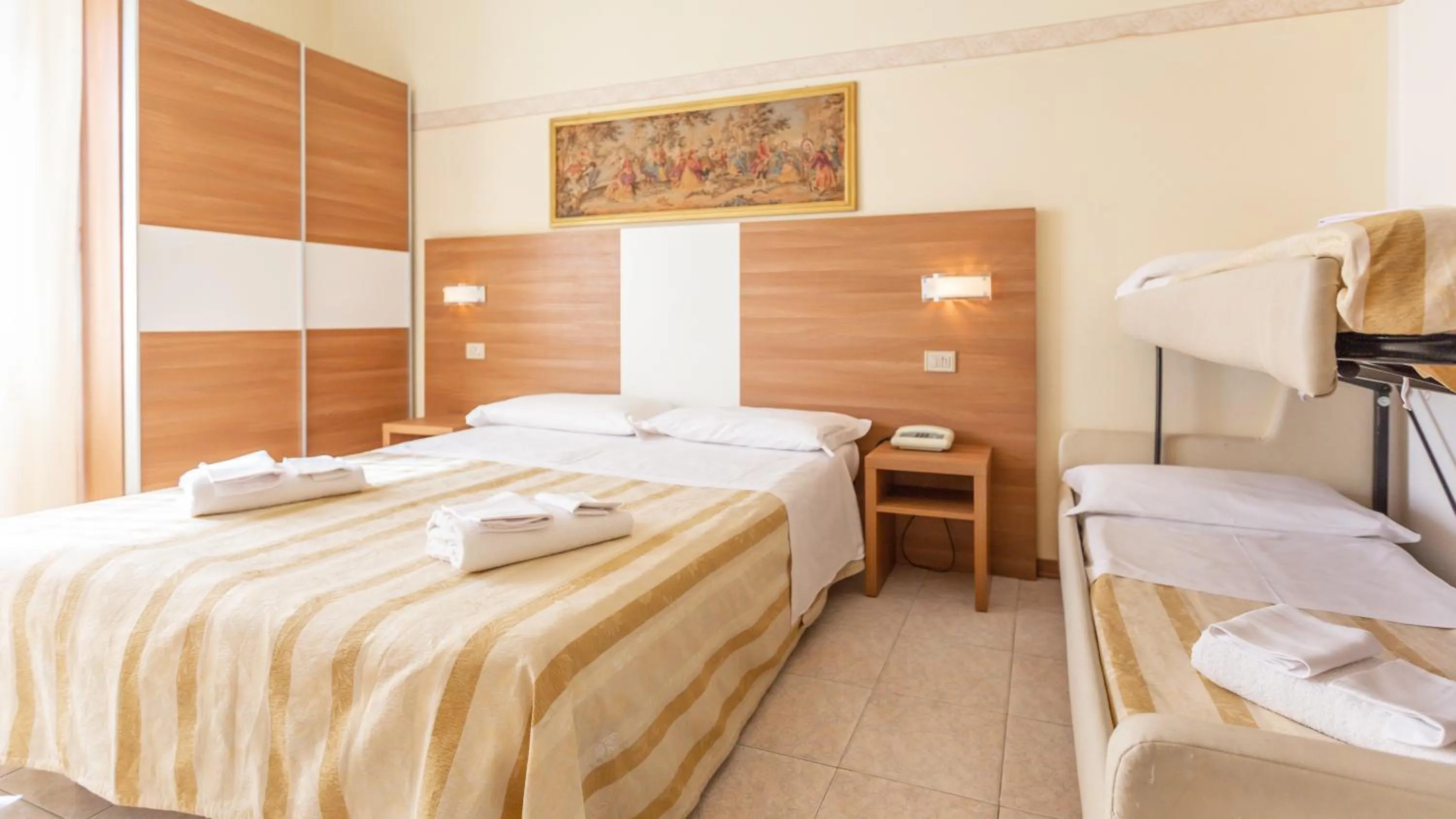 Bed in Hotel Parco Fellini