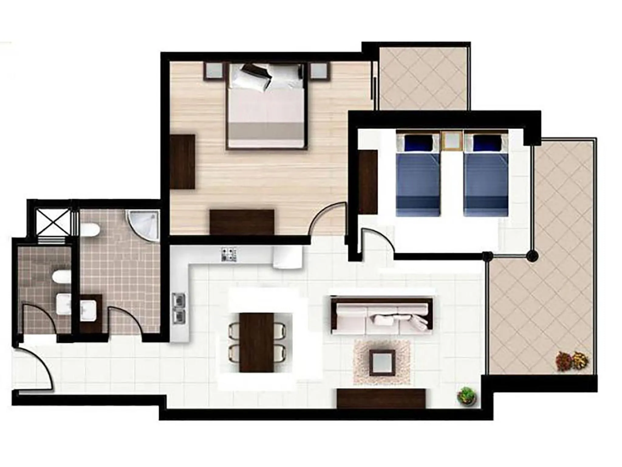 Floor plan in Hillock Residence Apartments