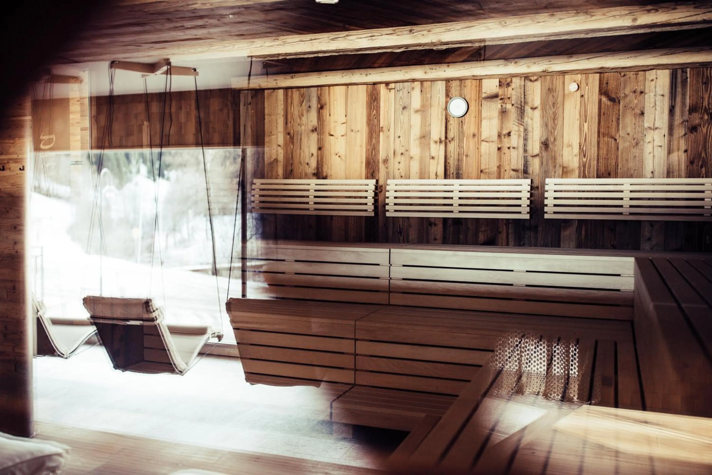 Sauna in Biohotel Bergzeit
