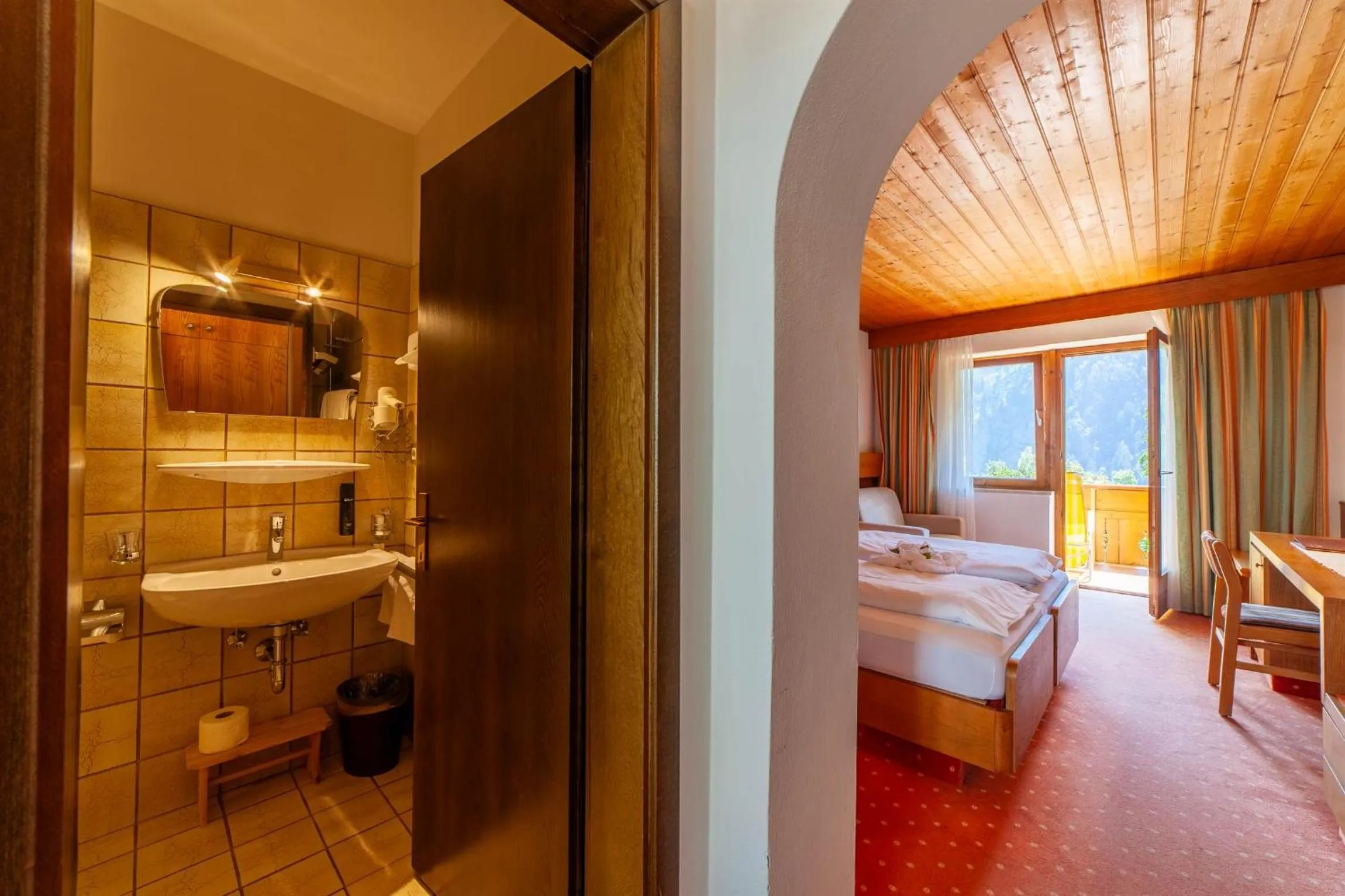 Bed in Hotel St. Pankraz