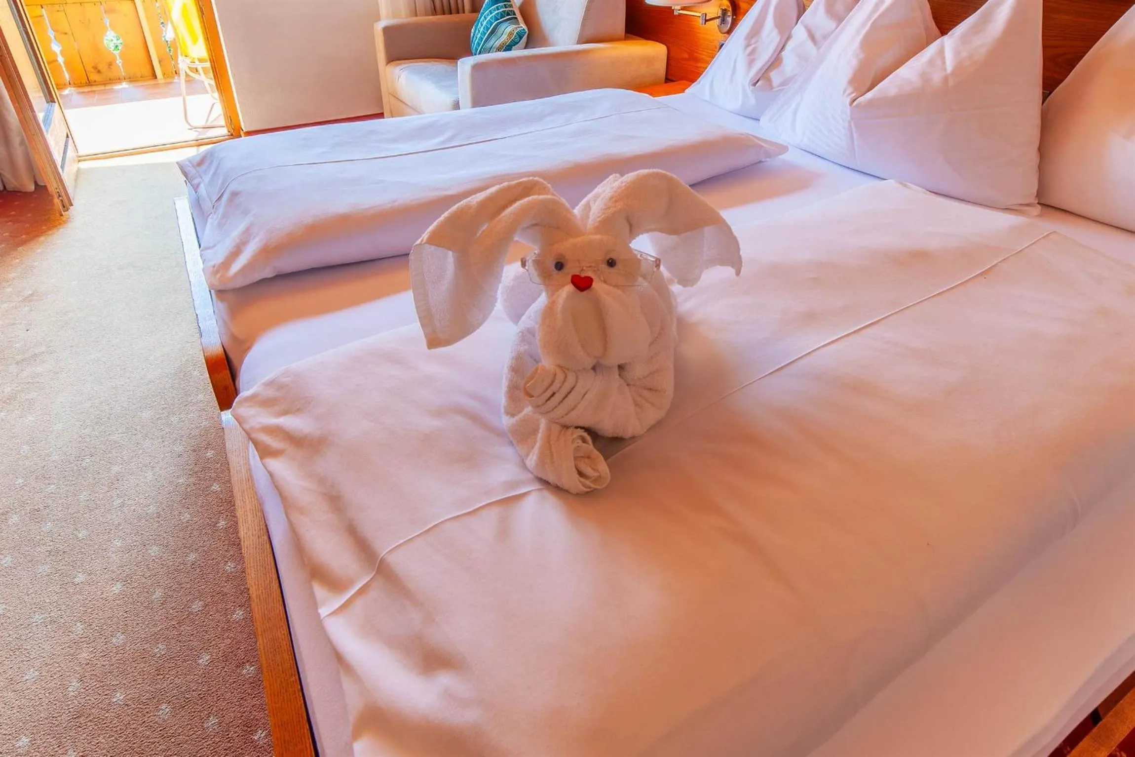 Bed in Hotel St. Pankraz