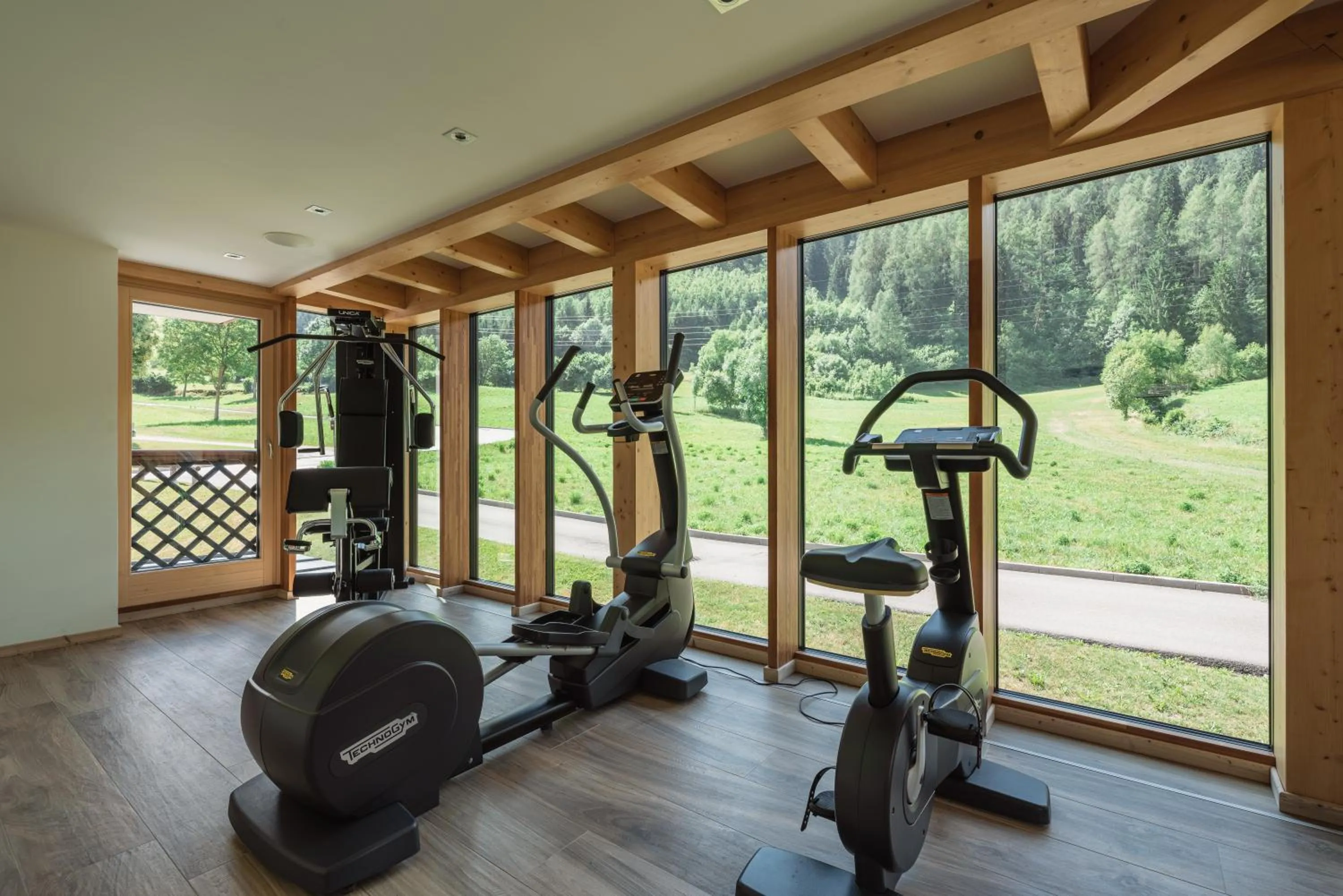 Fitness centre/facilities in Tevini Dolomites Charming Hotel