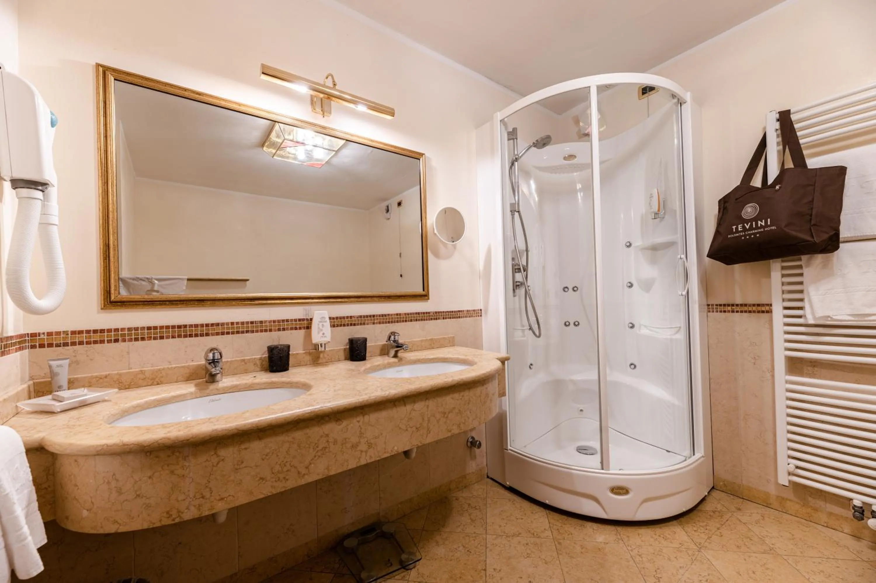 Bathroom in Tevini Dolomites Charming Hotel