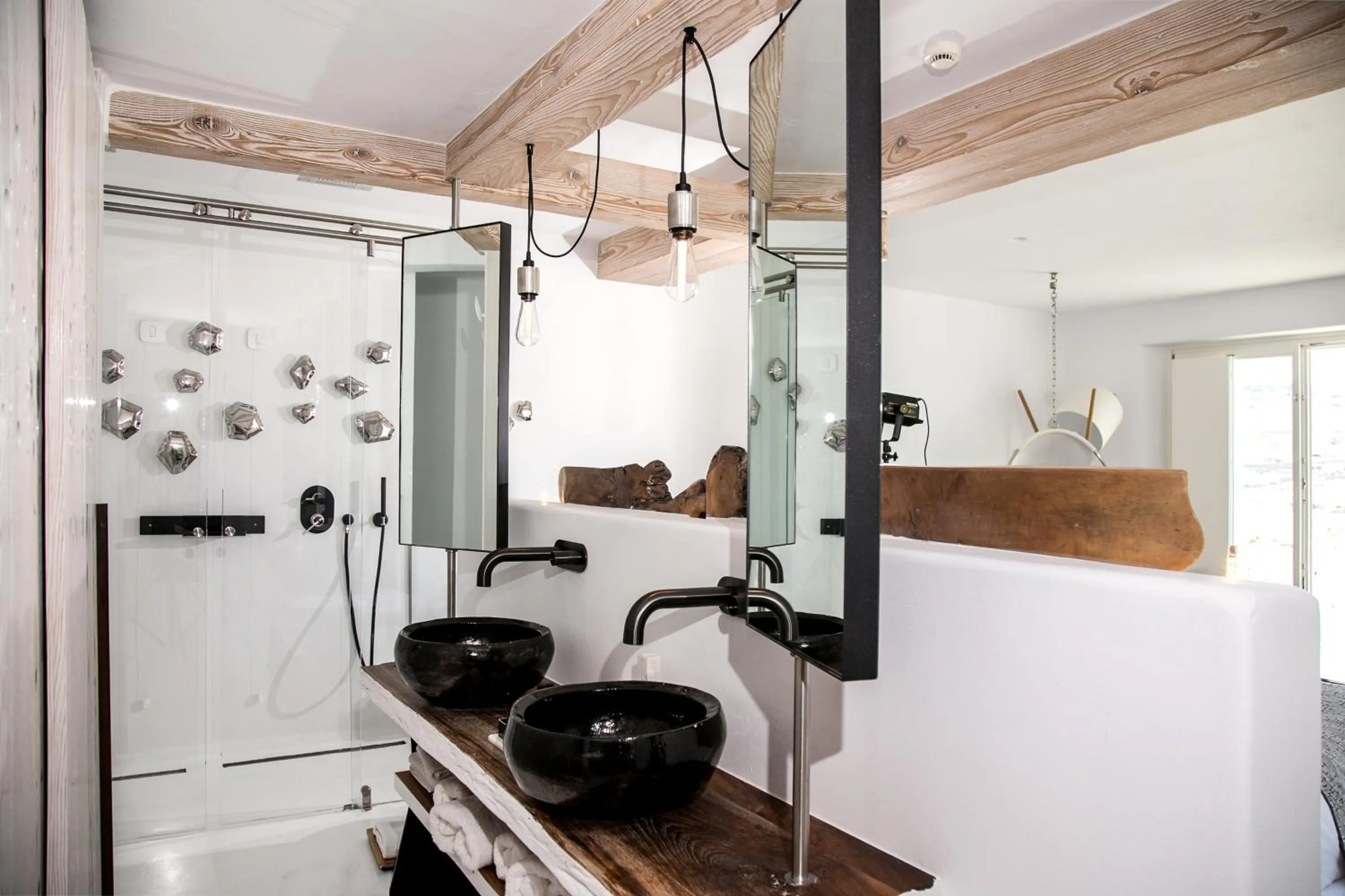 Shower in Kove Mykonos - A Myconian Collection Hotel