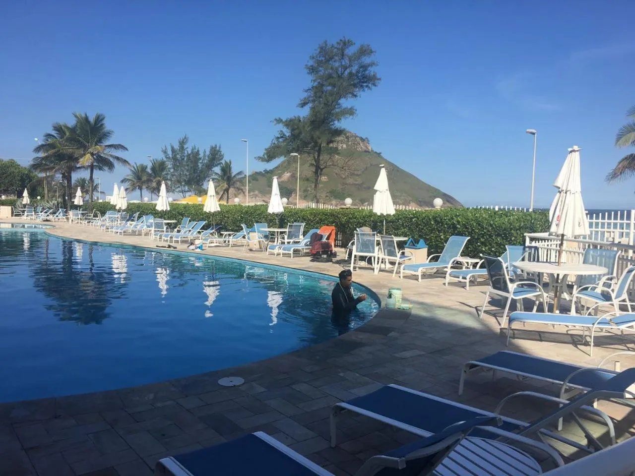 Pool view in Apartamento Marina