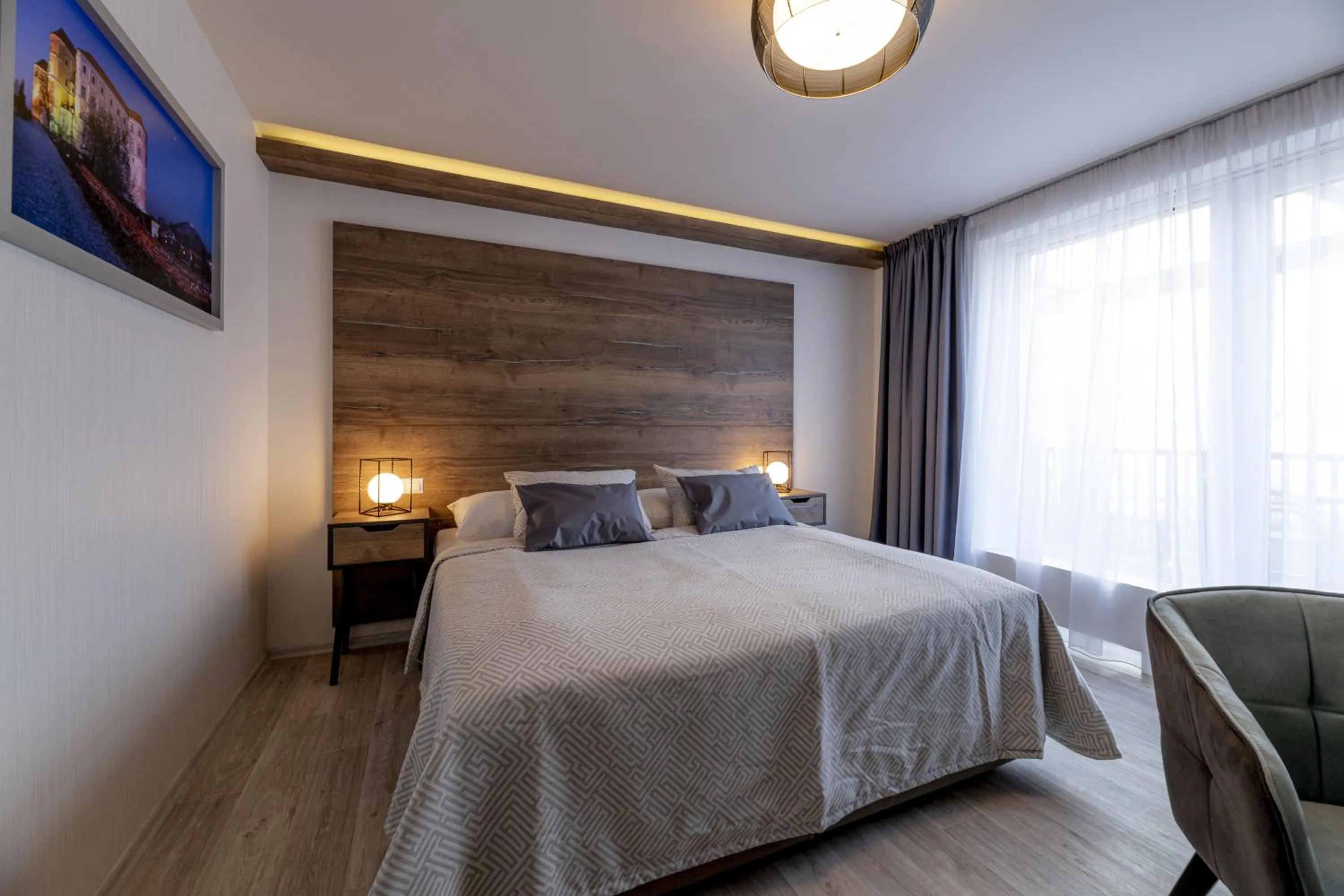 Bed in Hotel Aqualand Inn