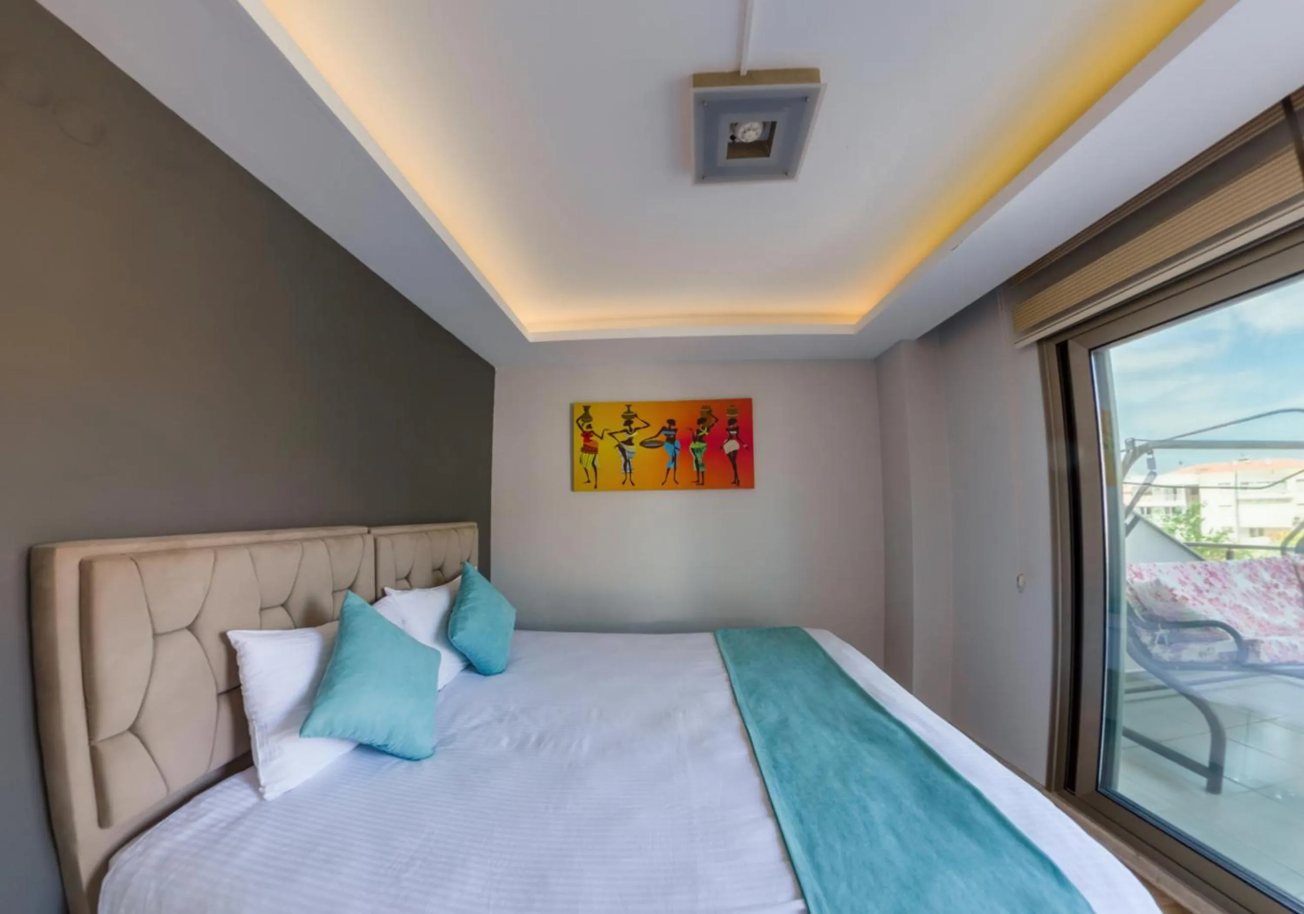 Bedroom, Bed in Sigacik Marina Apart Hotel