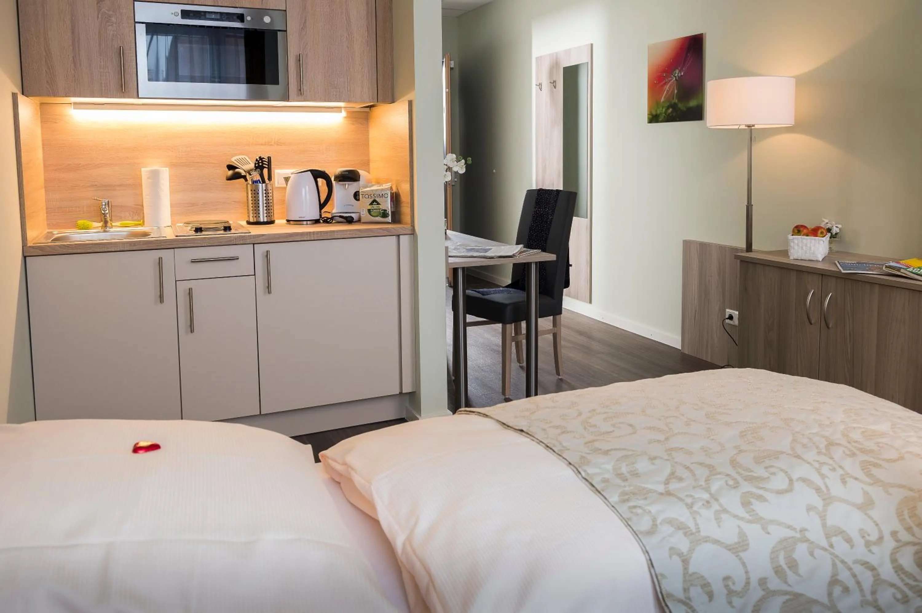 Bed in AINO Aparthotel Olympiapark